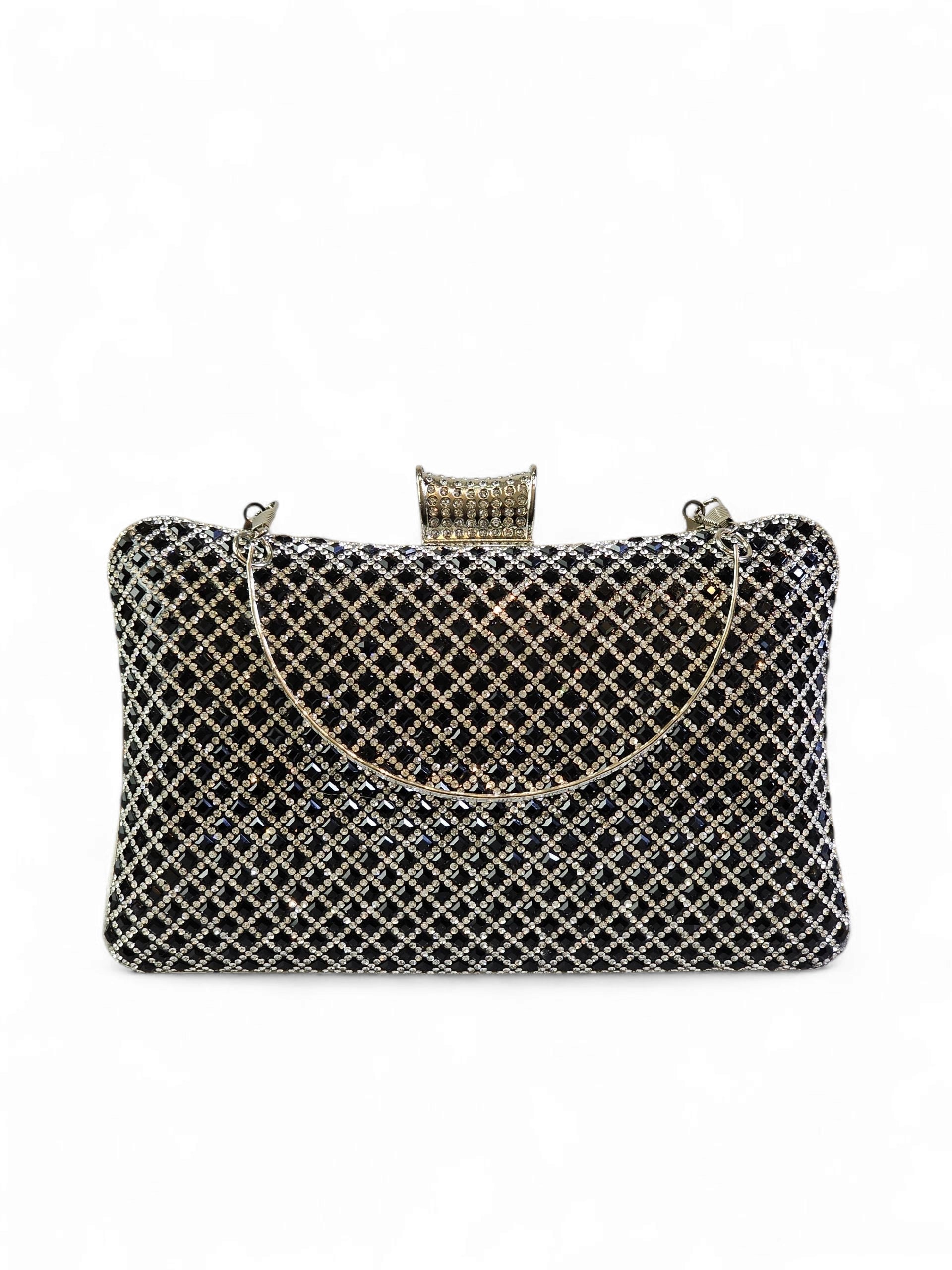 Bolsa Clutch Cristal Prata 1007