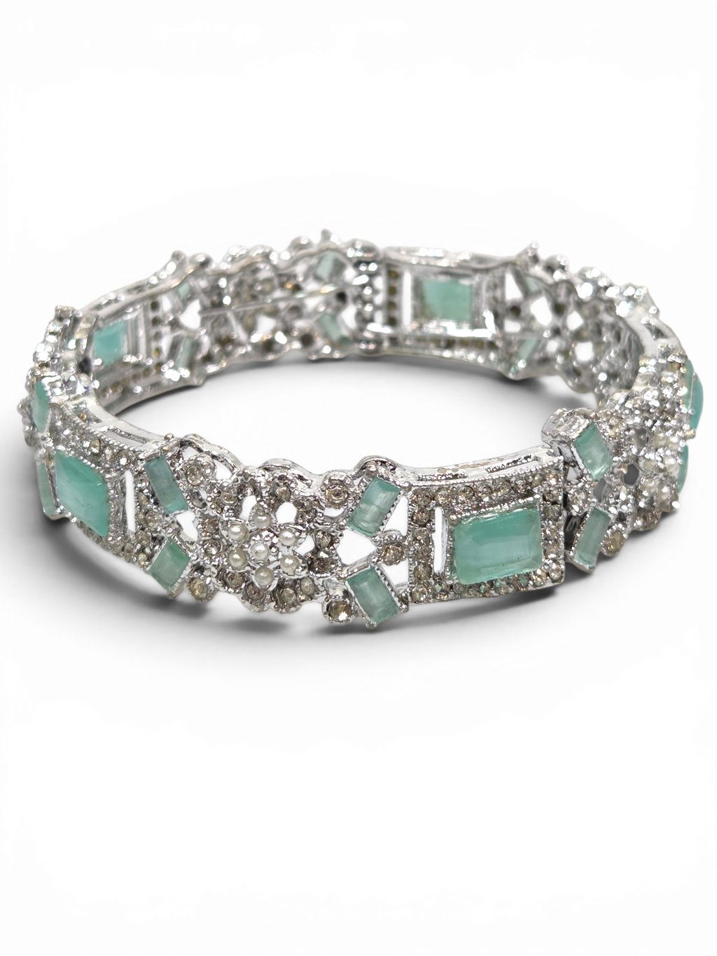 Bracelete Folheado Semi Joia Prata #2011