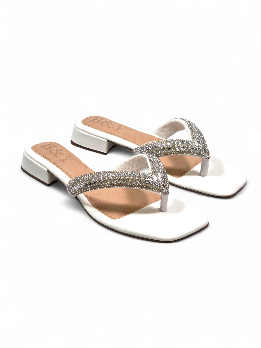 Chinelo 1222 Branco Salto Baixo (B)
