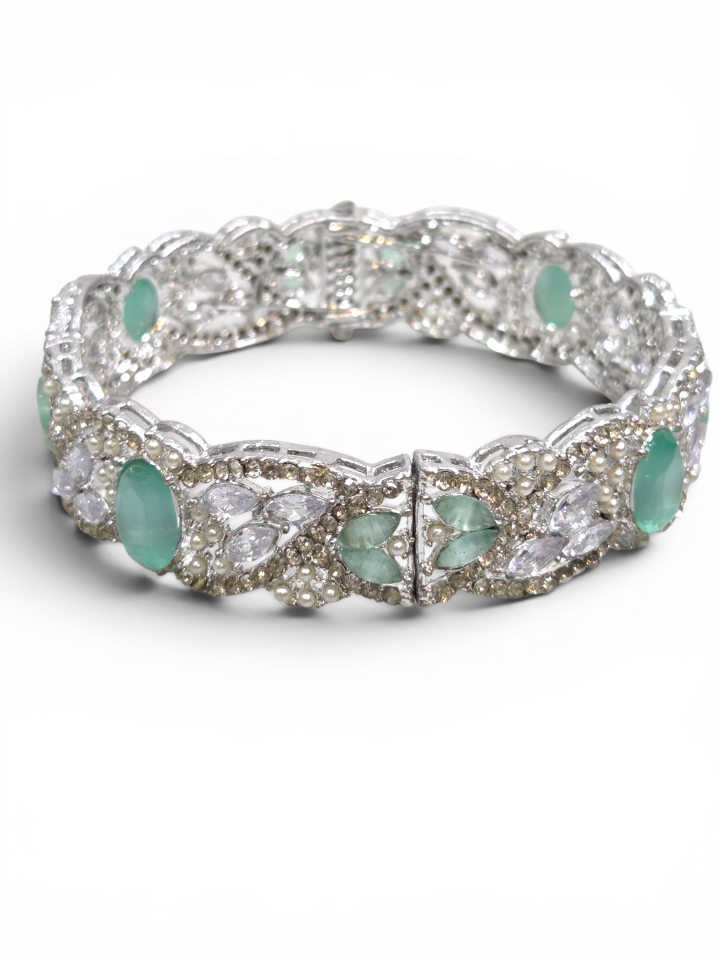 Bracelete Folheado Semi Joia Prata #2019