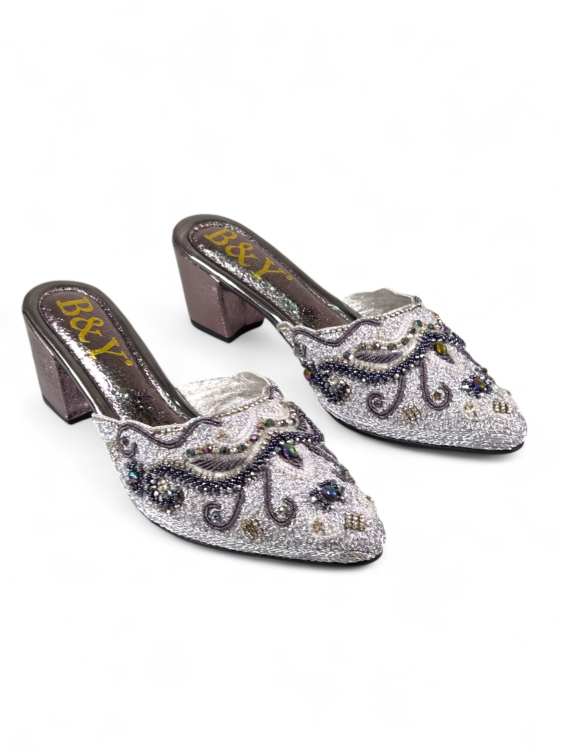 Mule 9838 Prata Salto Médio