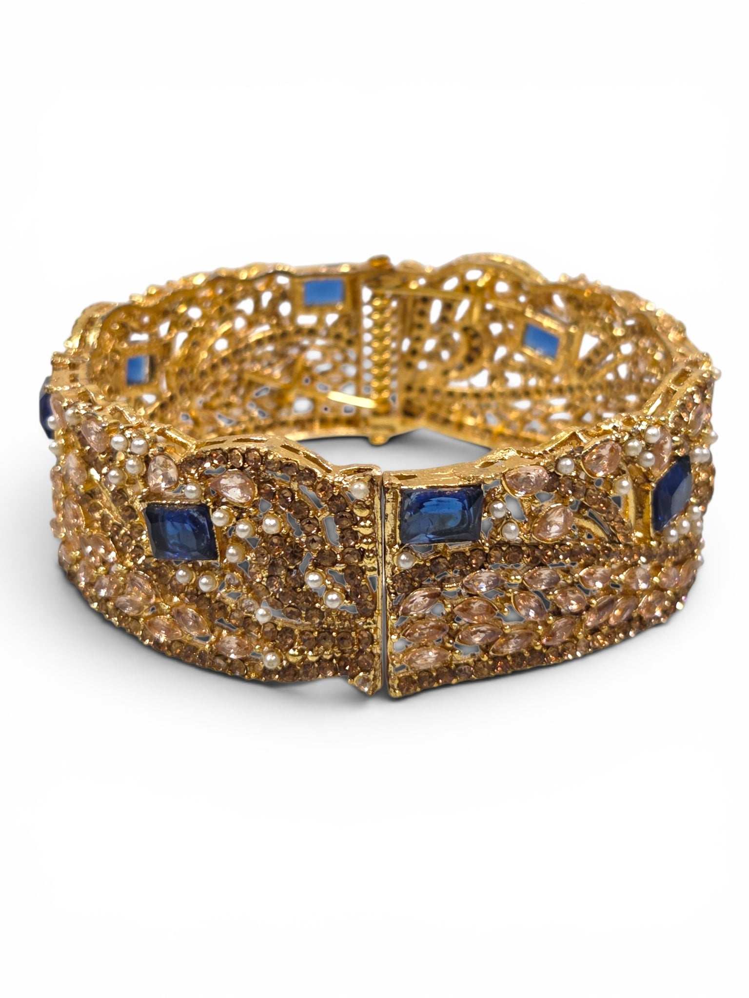 Bracelete Folheado Semi Joia Dourado #1095