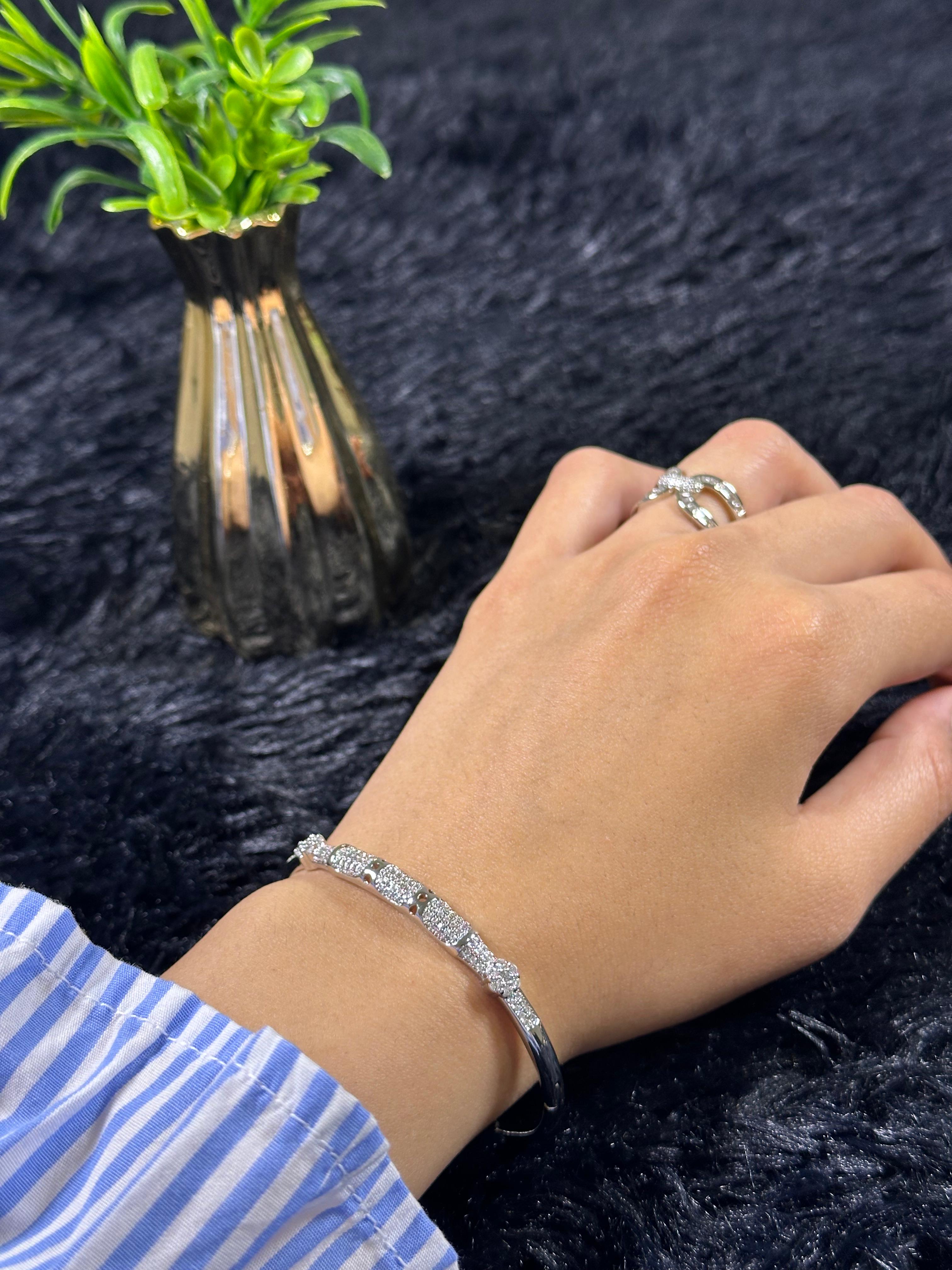 Pulseira Cristal Zirconia Prata 011