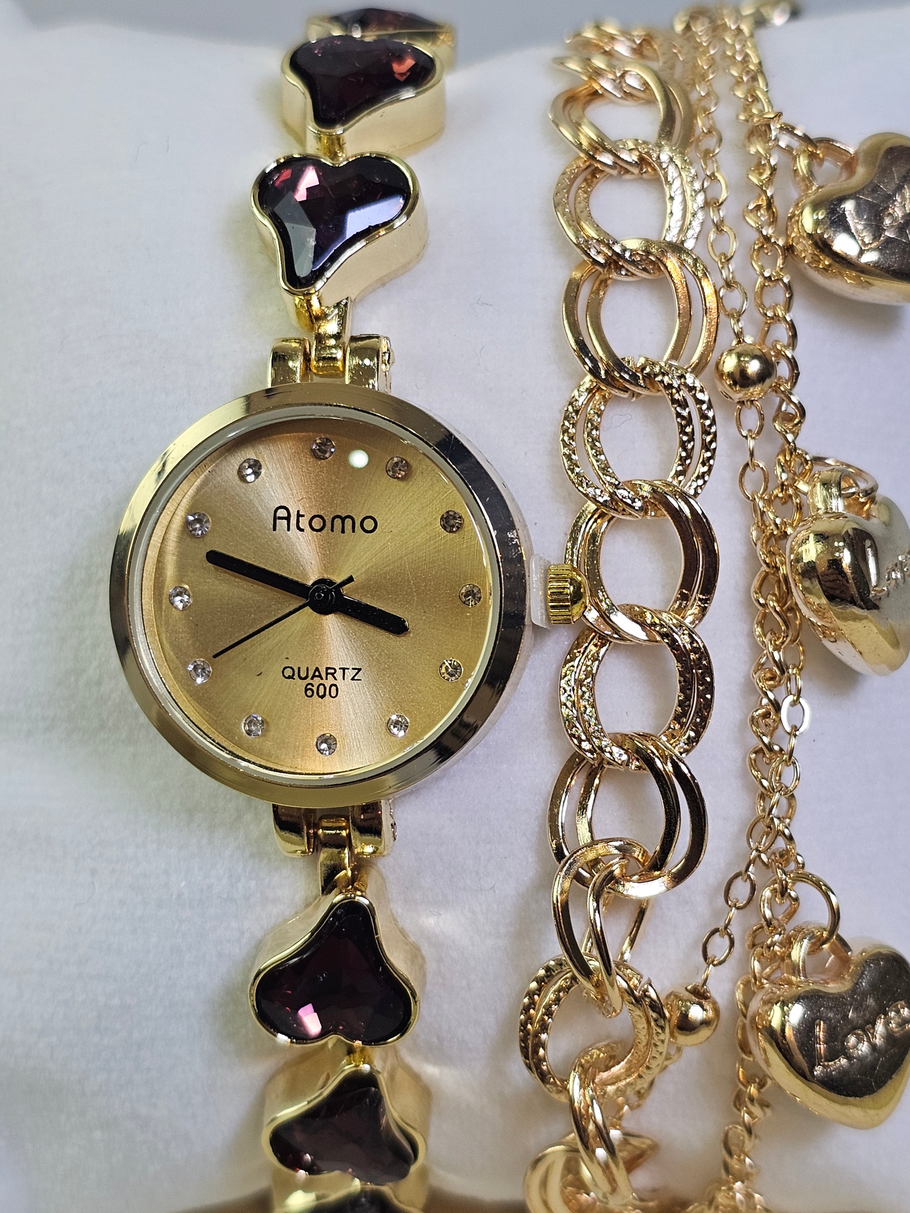 Relógio Prova d’Água com Pulseira Folheada 033