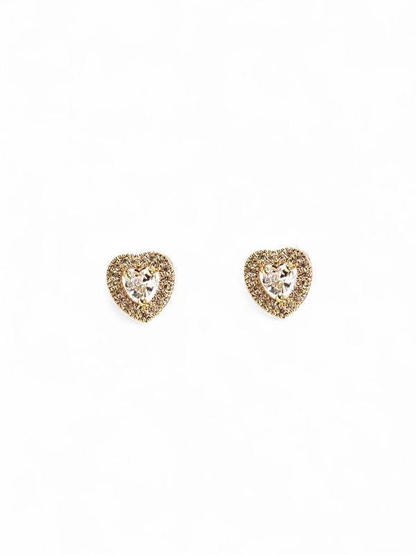 Brinco Cristal Zirconia Dourado 066