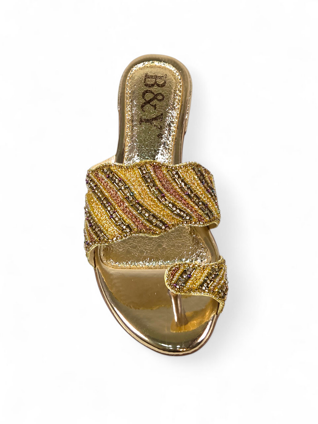 Tamanco 9638 Dourado Salto Bloco