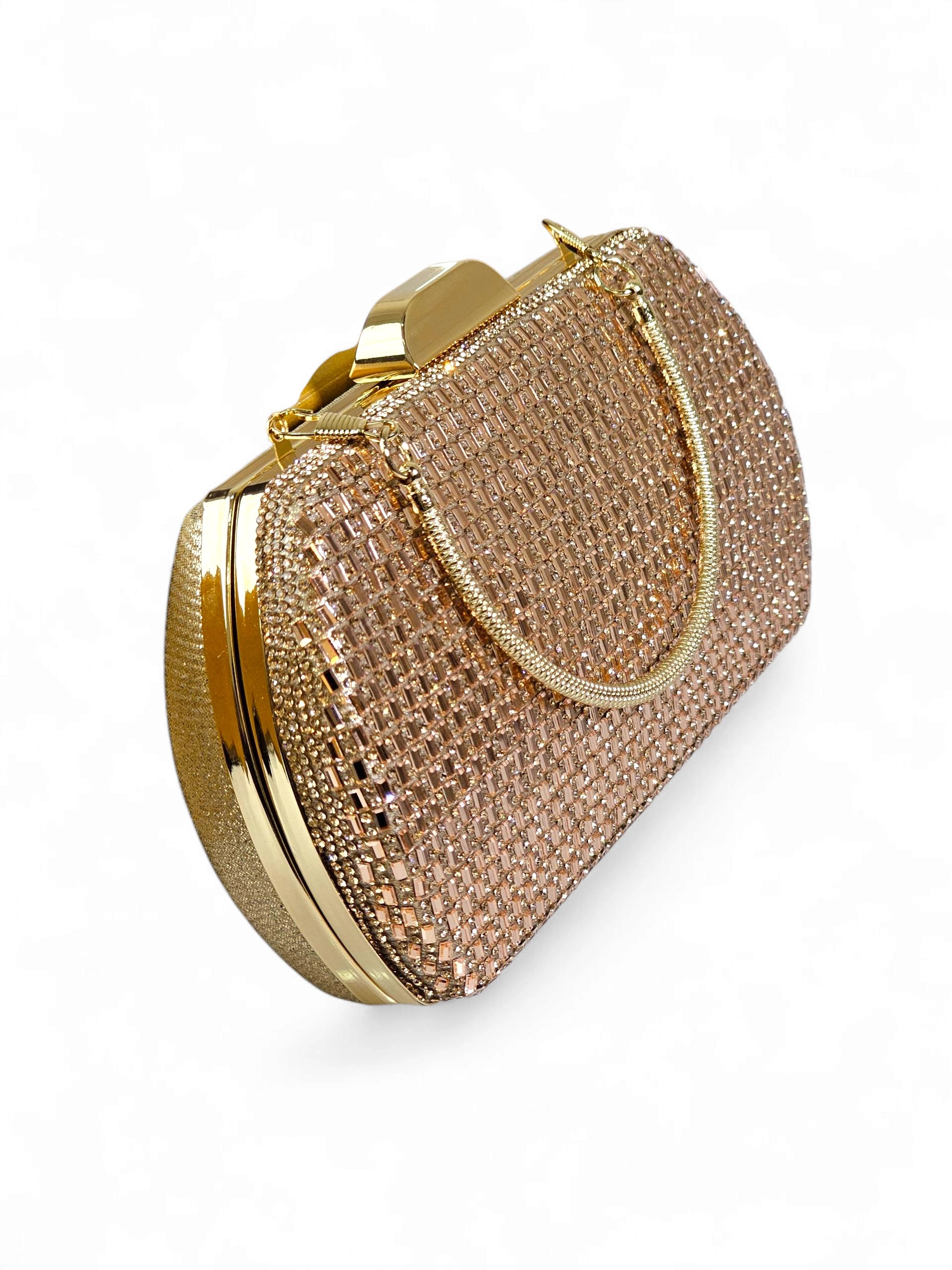 Bolsa Clutch Cristal Champagne 1012