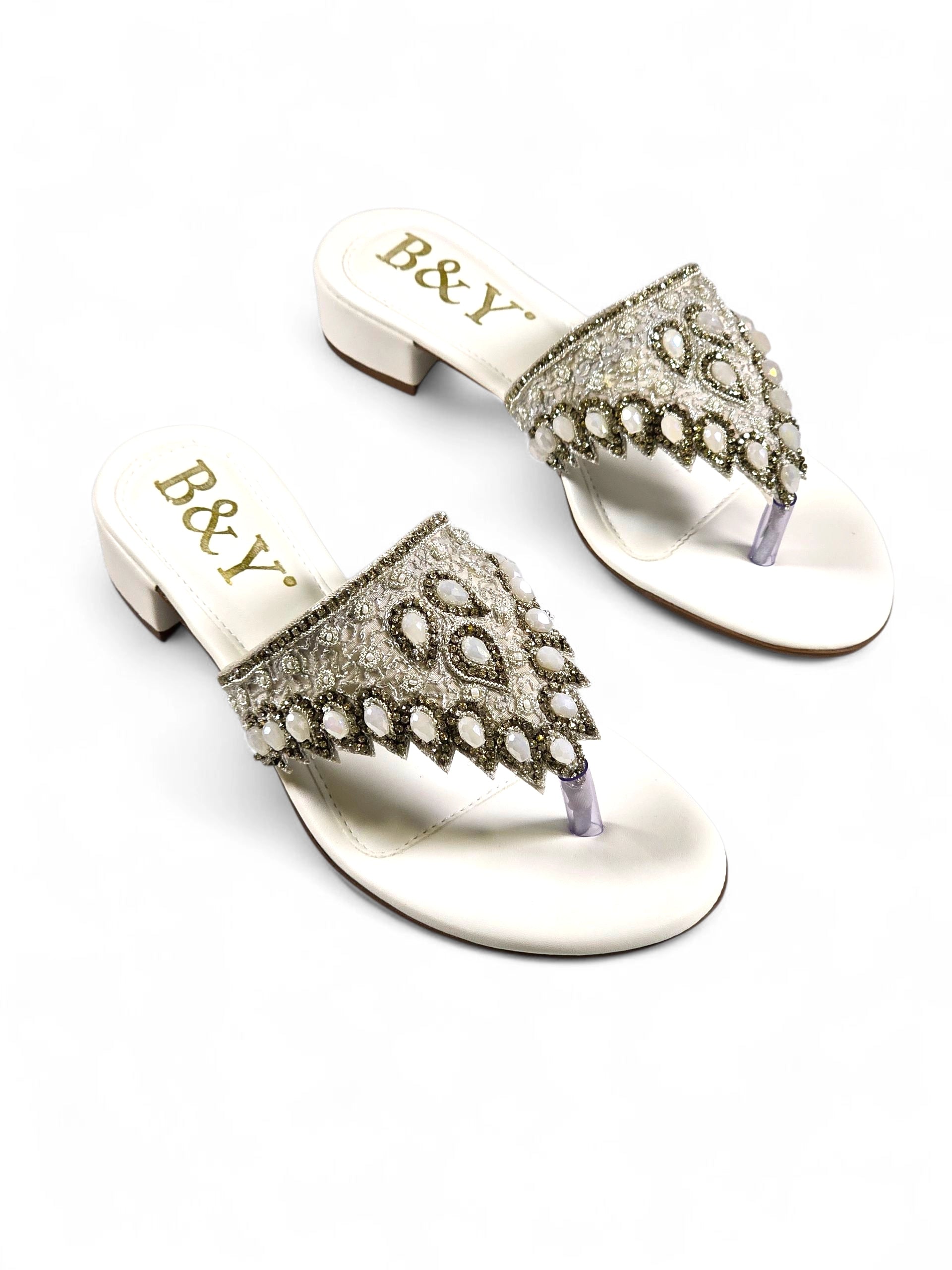 Chinelo 9763 Branco Salto Bloco