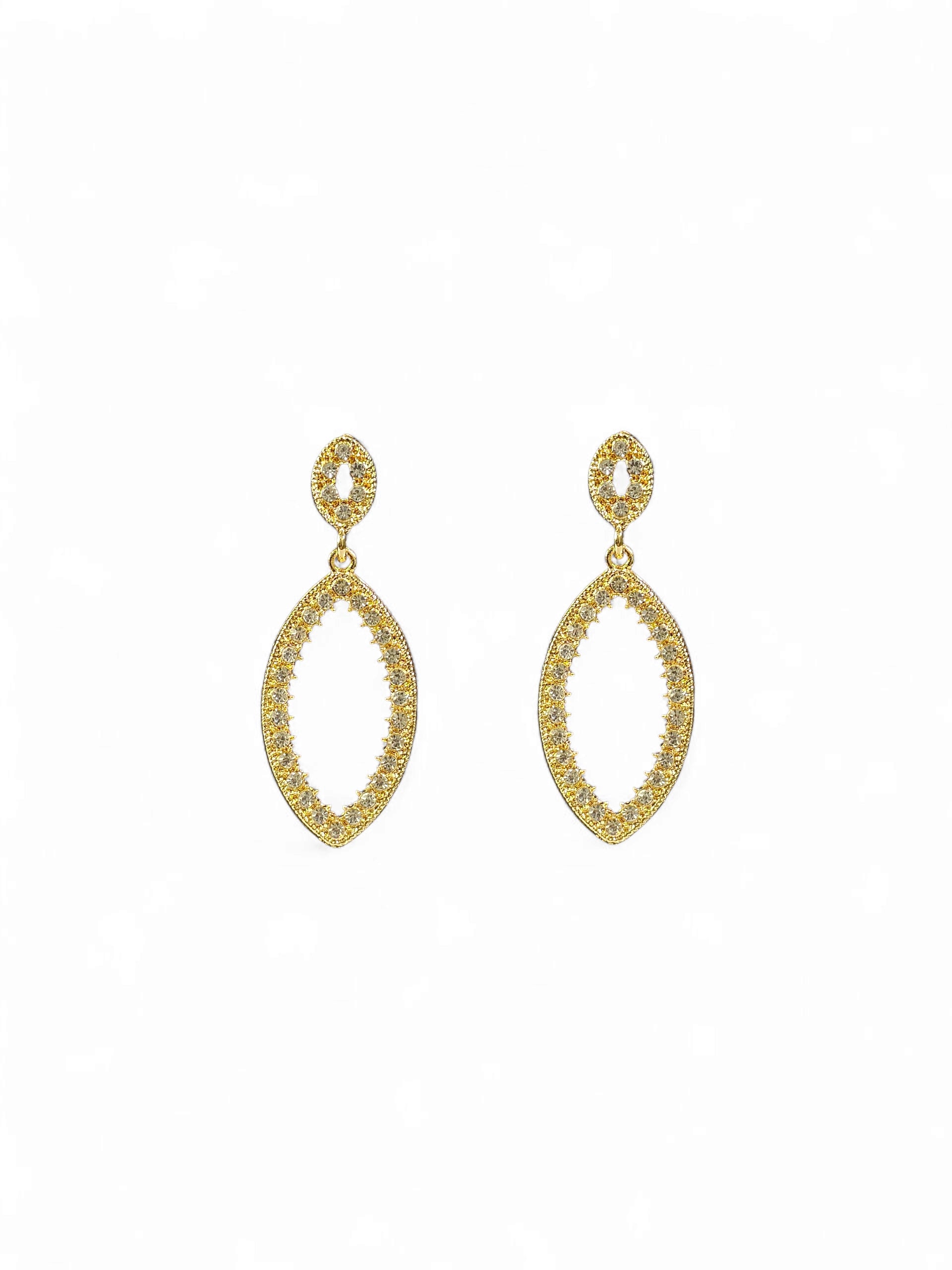 Brinco Cristal Dourado 039