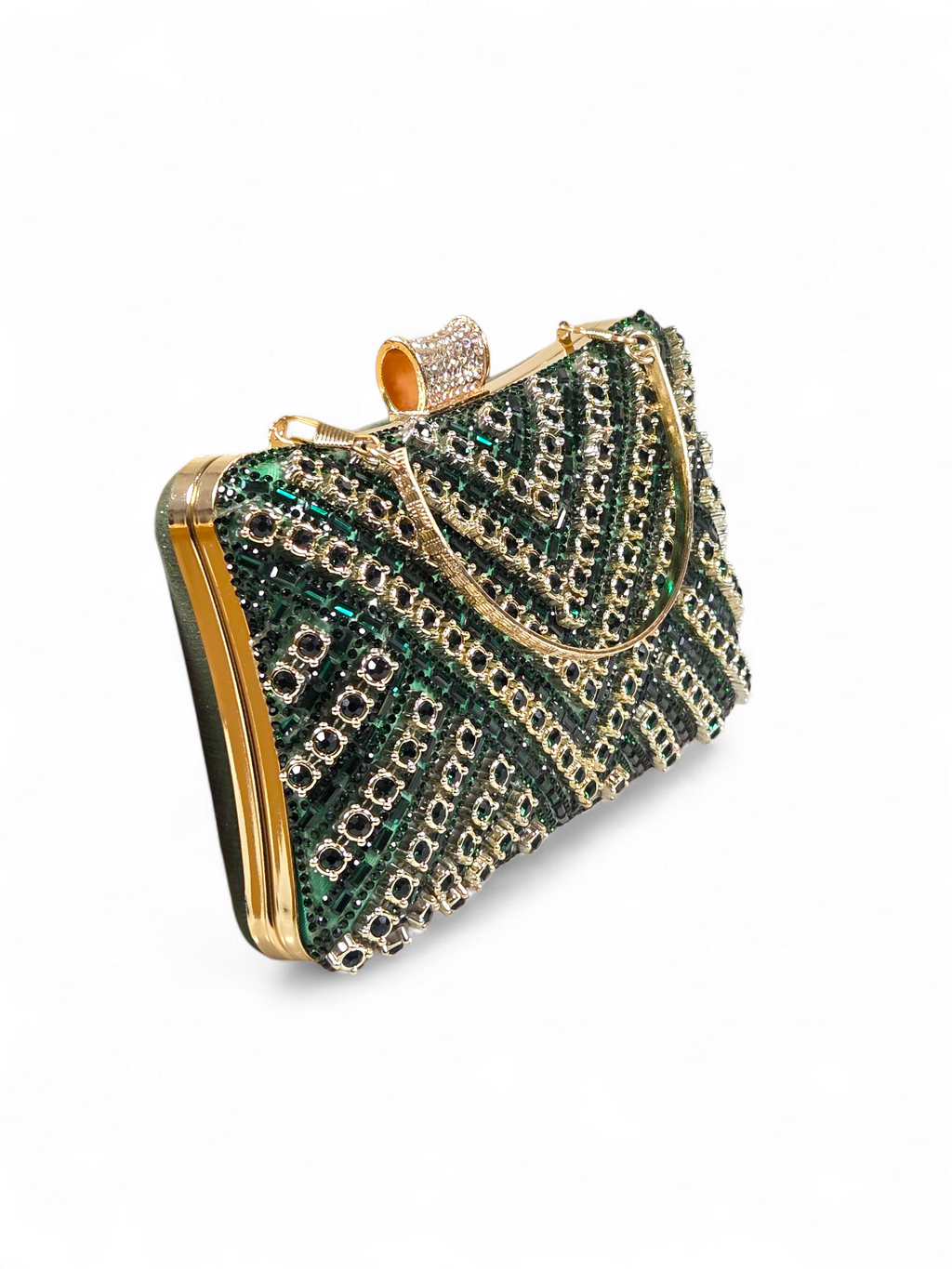 Bolsa Clutch Cristal Verde 1051