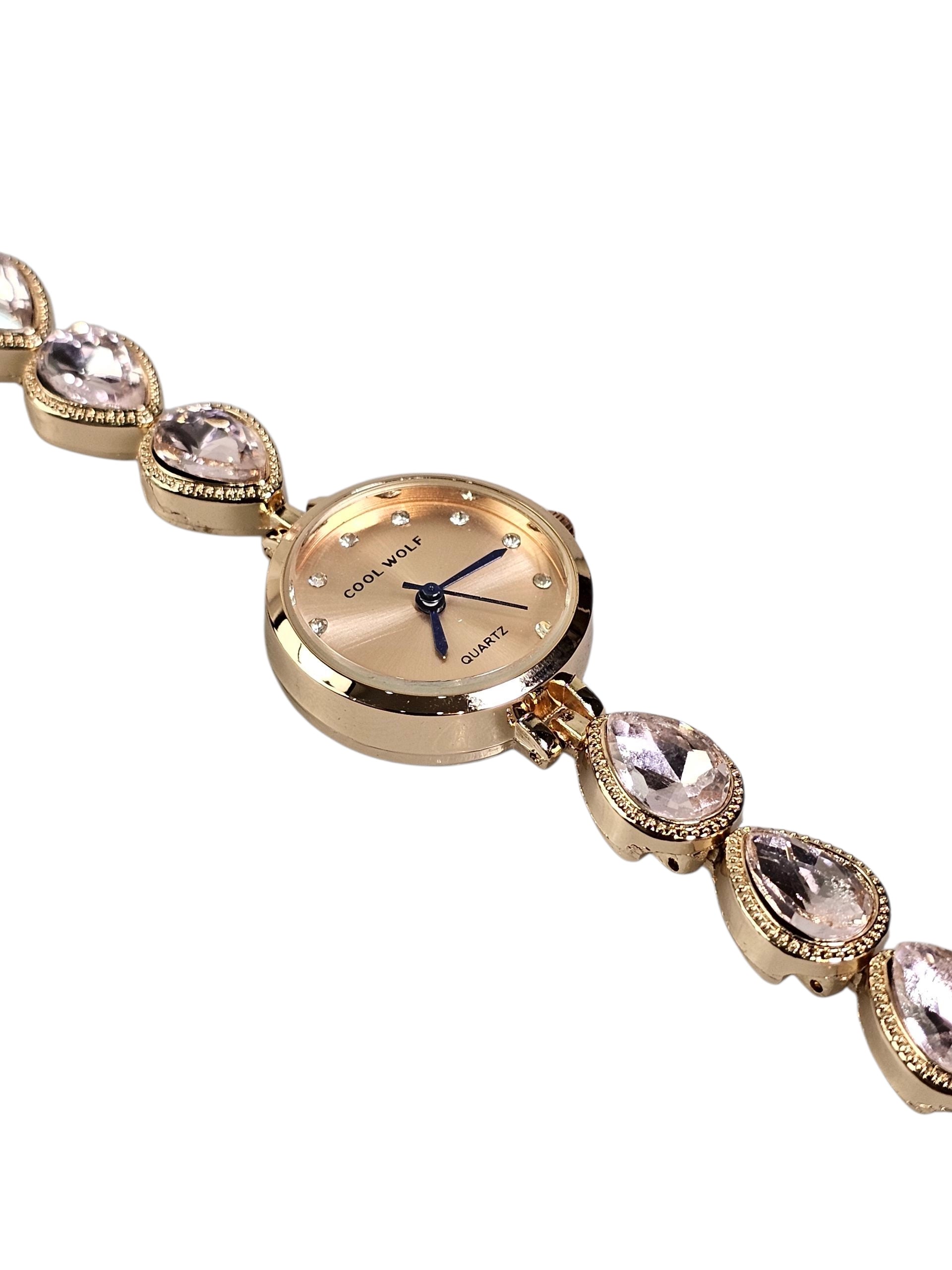 Relógio Prova d’Água com Pulseira Folheada 041