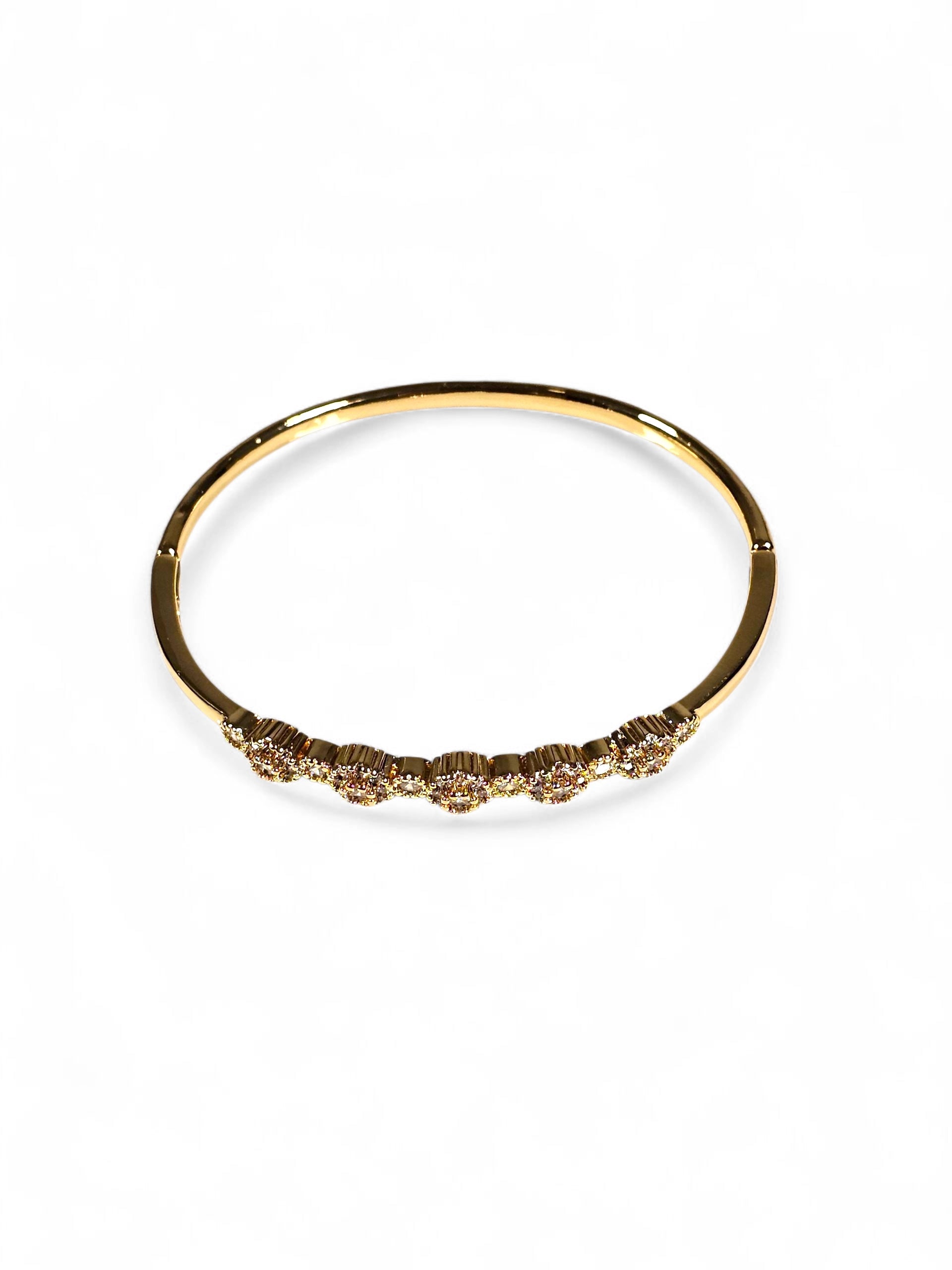 Pulseira Cristal Zirconia Dourada 023