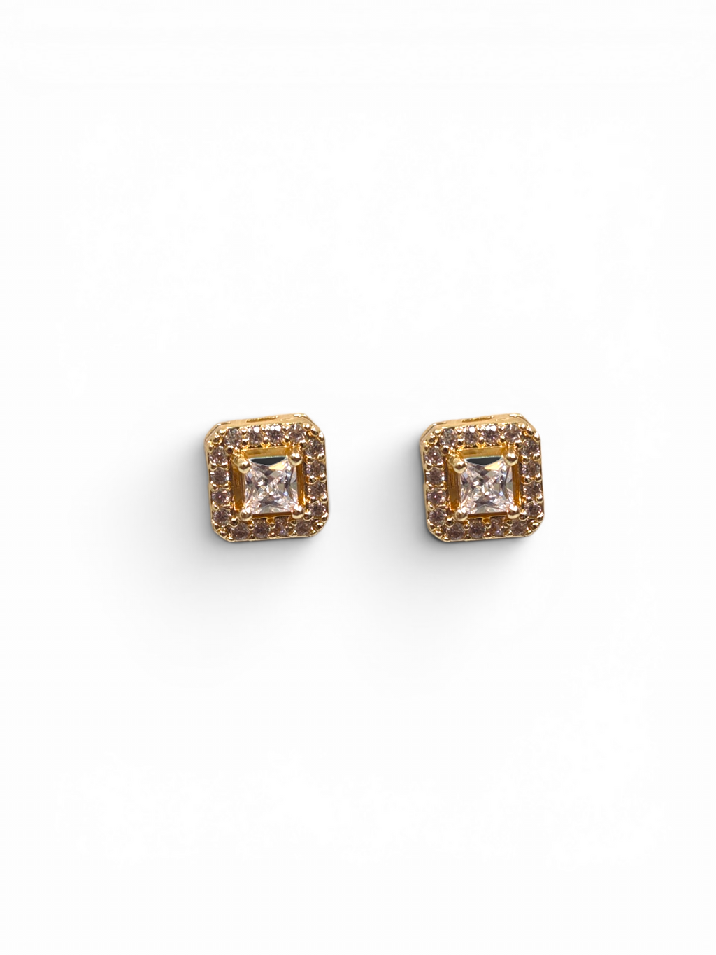 Brinco Cristal Zirconia Dourada #2028