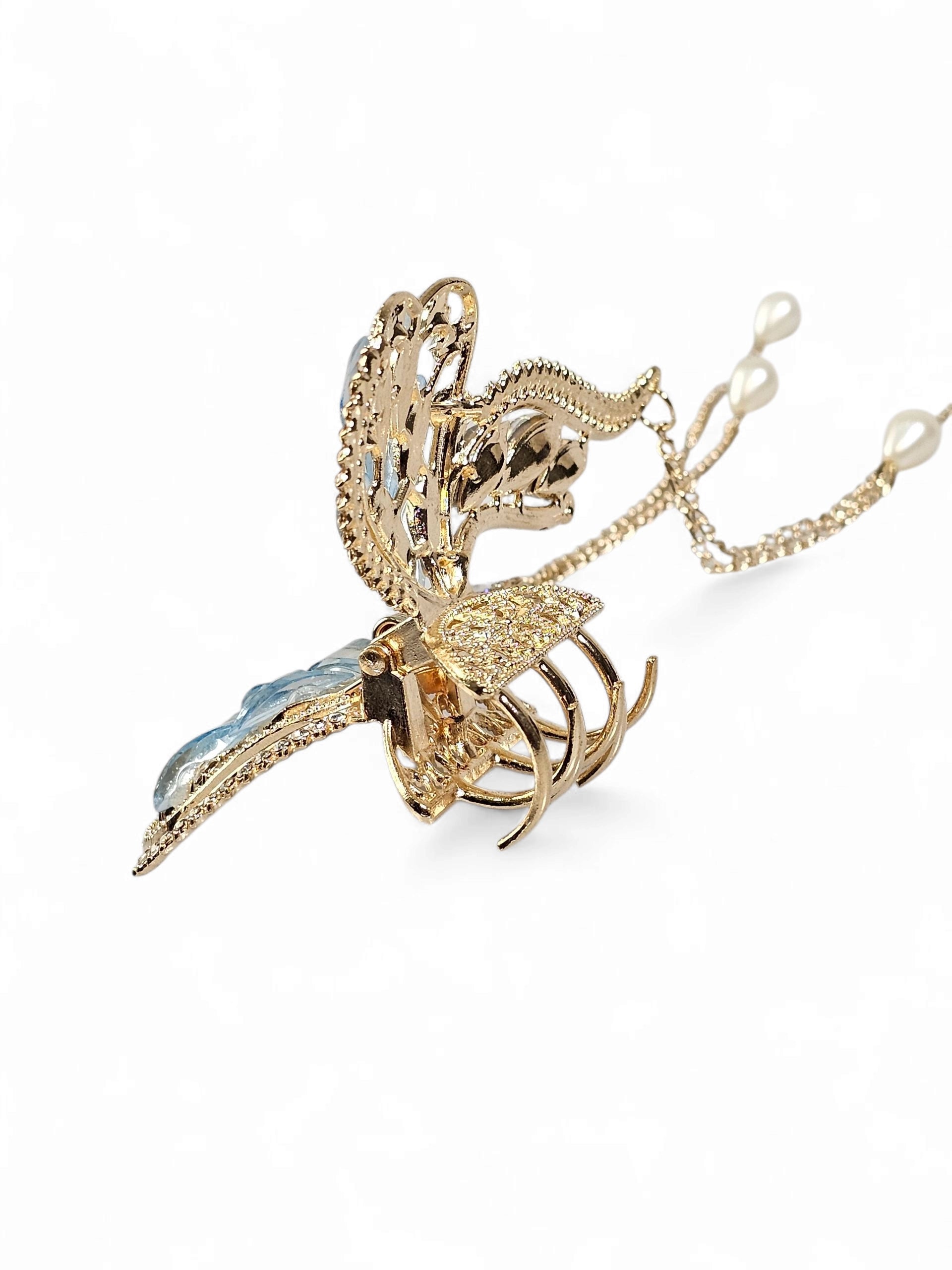 Prendedor Cristal Borboleta Grande 065