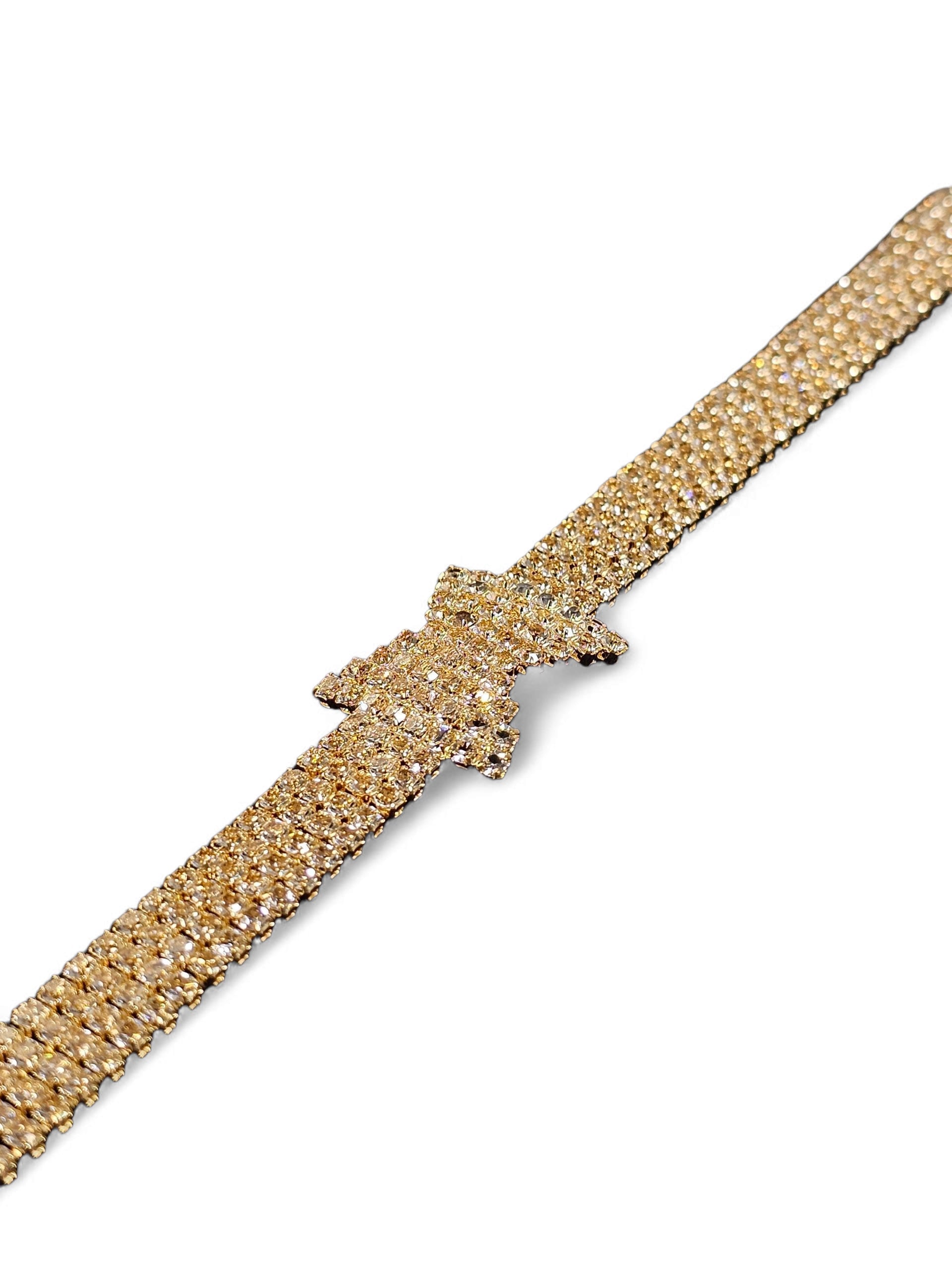 Pulseira Cristal Dourada 004