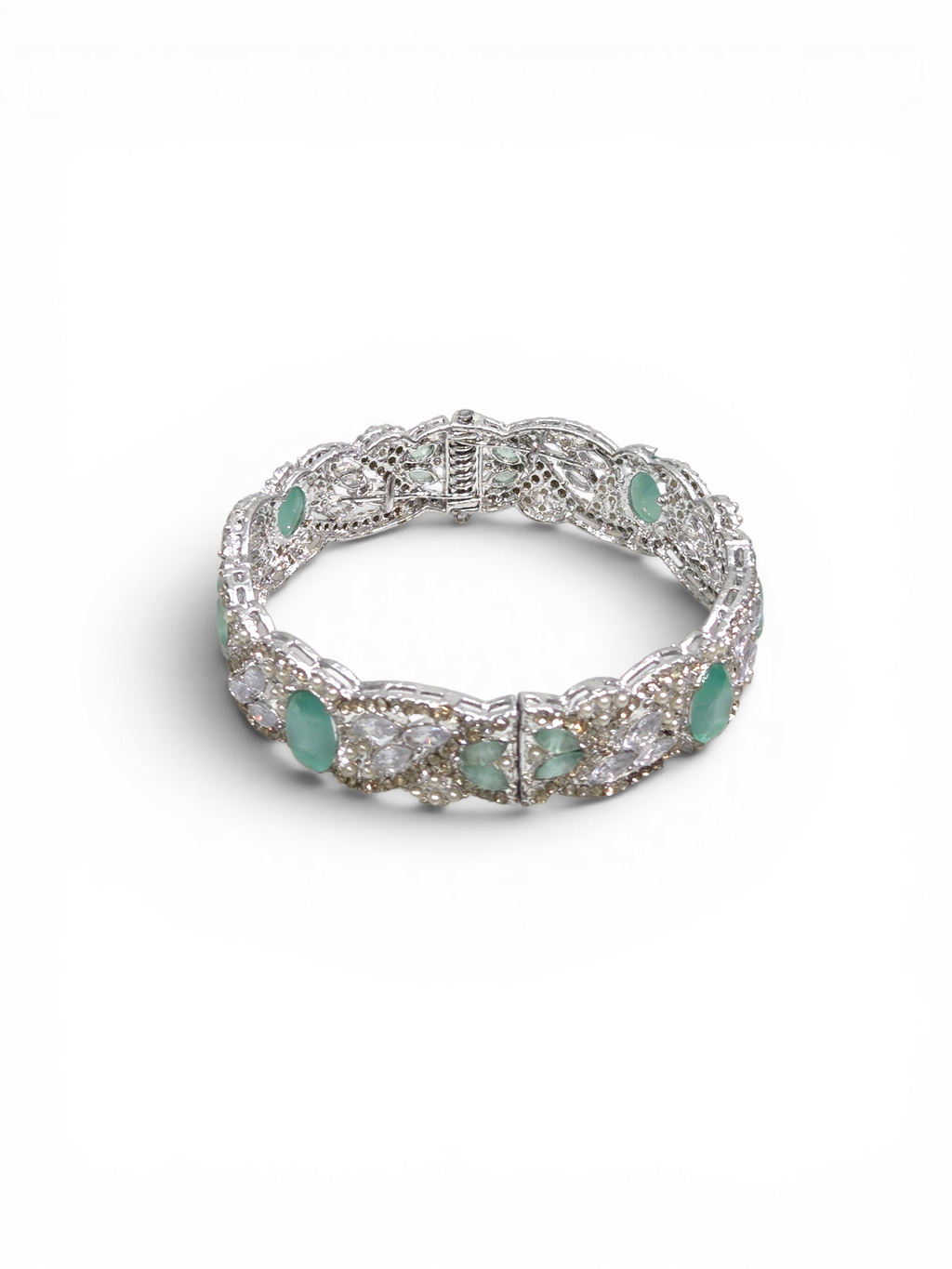 Bracelete Folheado Semi Joia Prata #2019