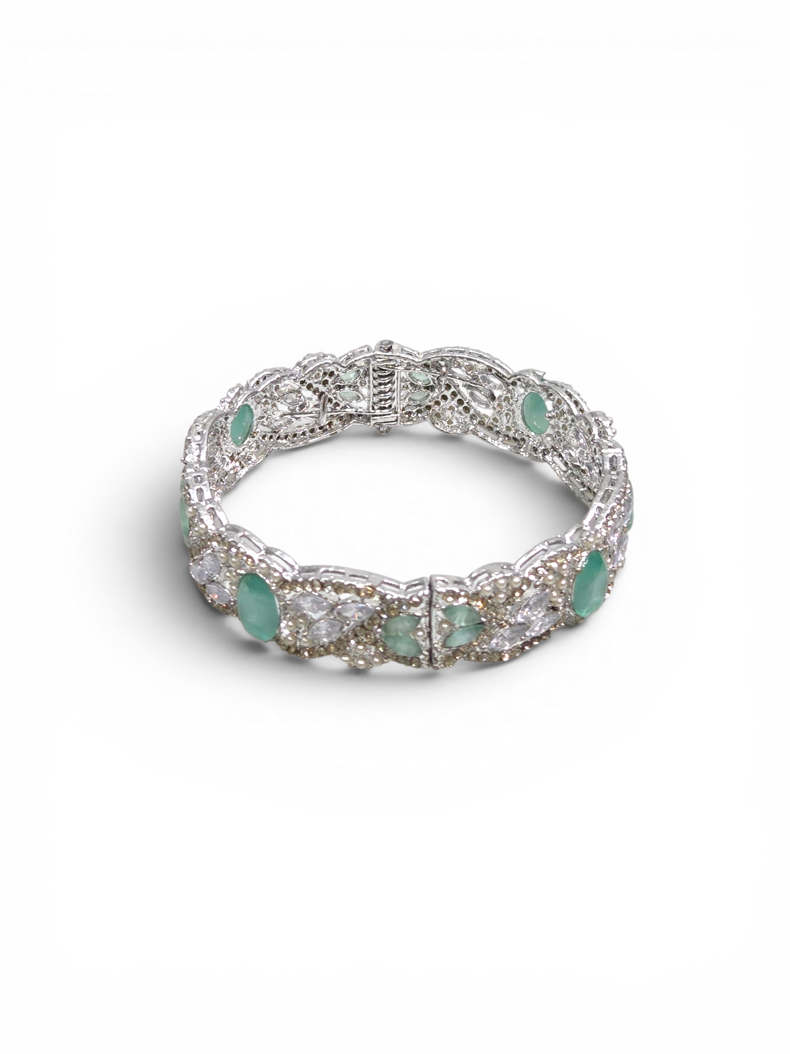 Bracelete Folheado Semi Joia Prata #2019