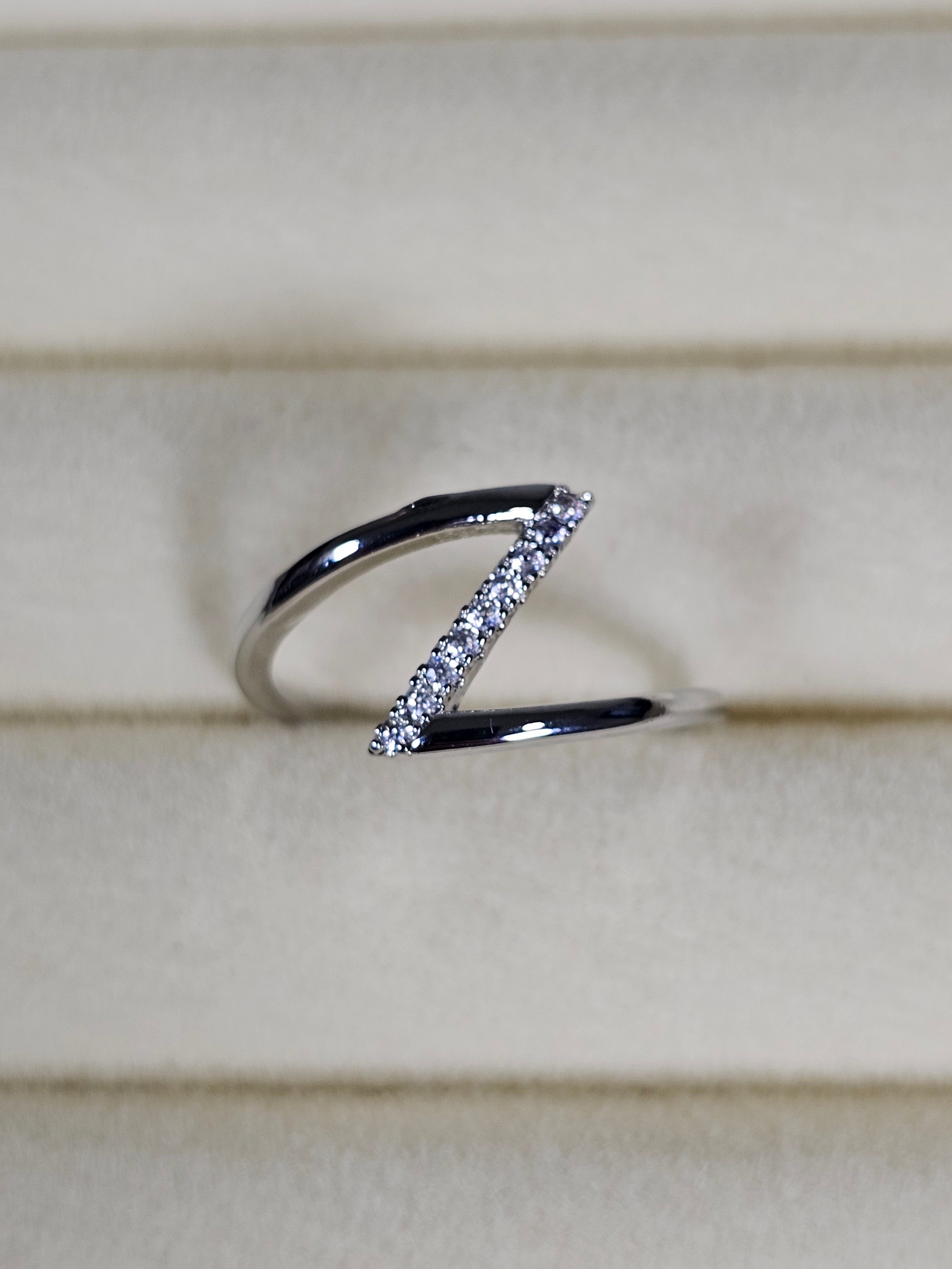 Anel Cristal Zirconia Prata 008