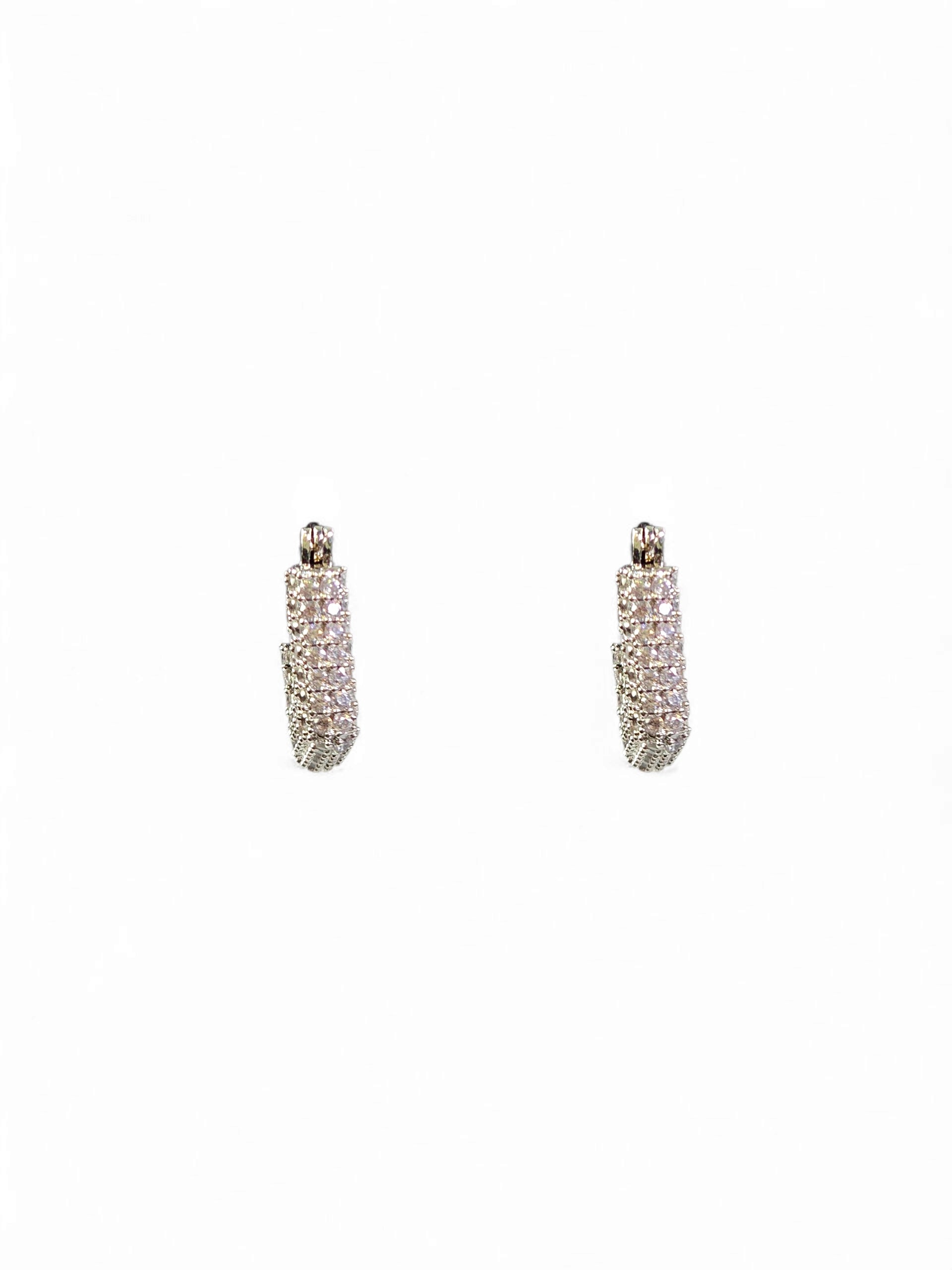 Brinco Zirconia Argola Prata 034