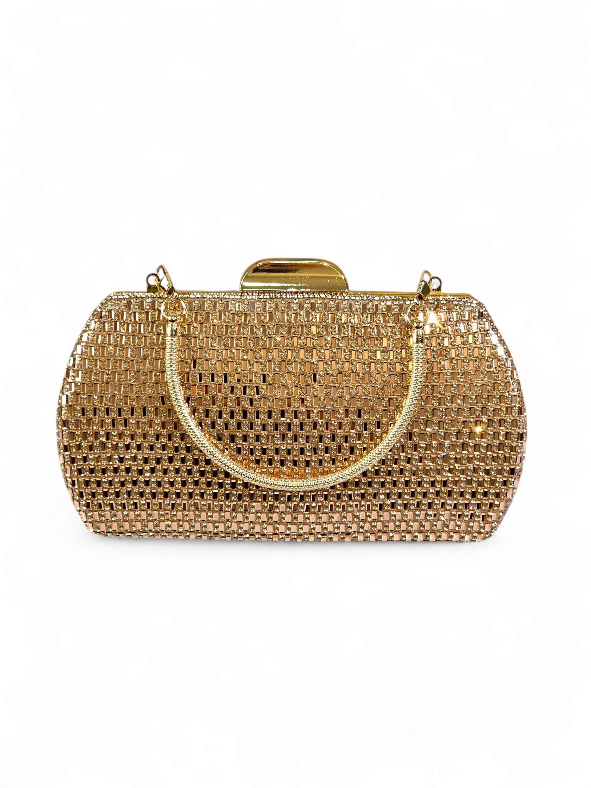 Bolsa Clutch Cristal Champagne 1012