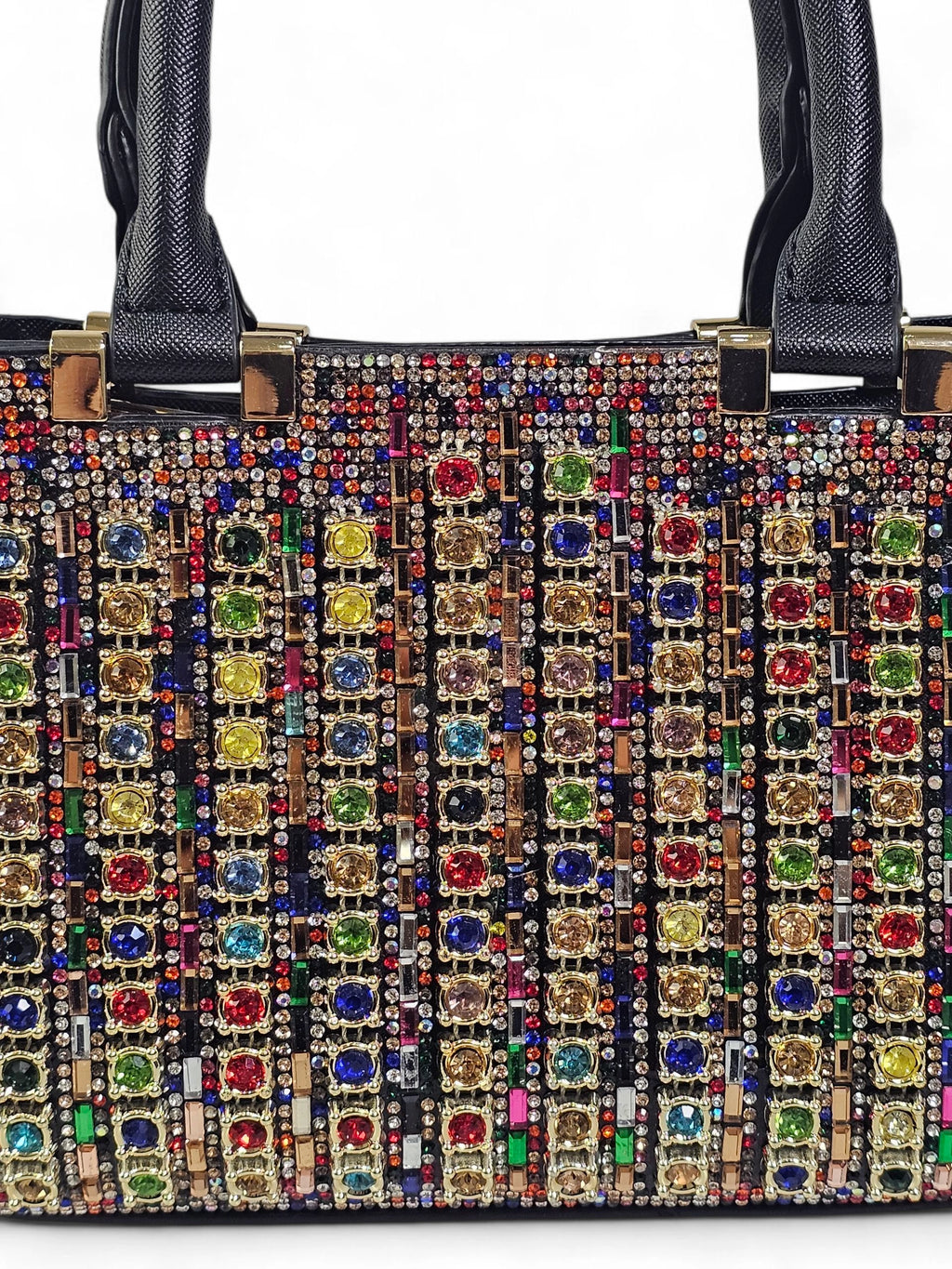 Bolsa Luxo Cristal Preto Colorido 1035