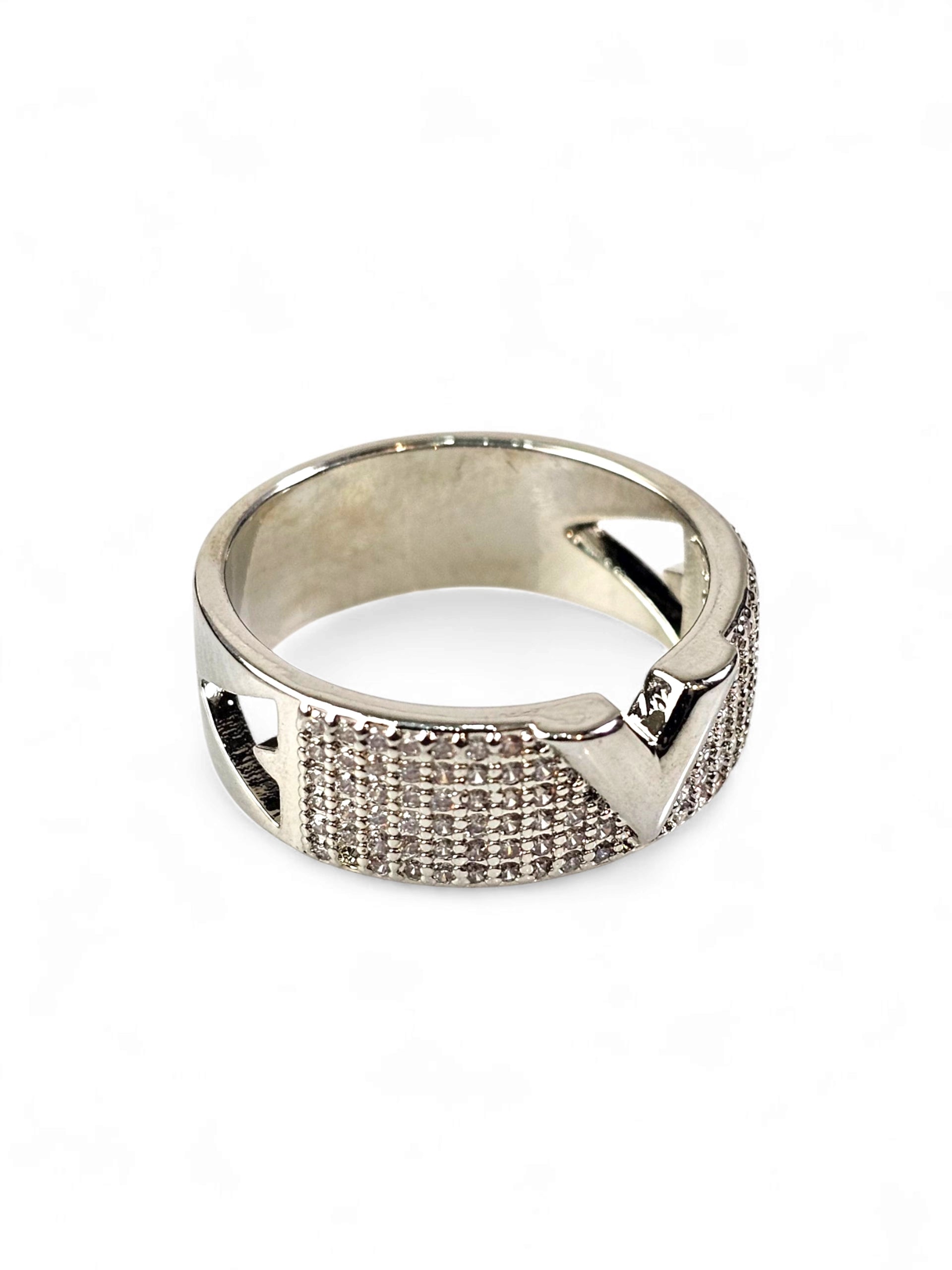 Anel Cristal Zirconia Prata 004