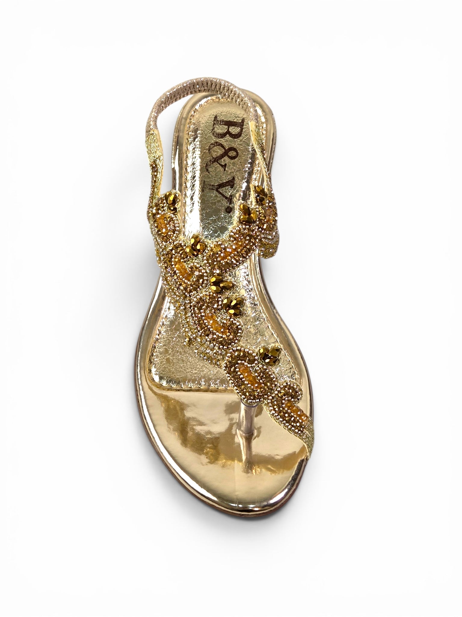 Sandália 9803 Dourado Salto Bloco 3 cm