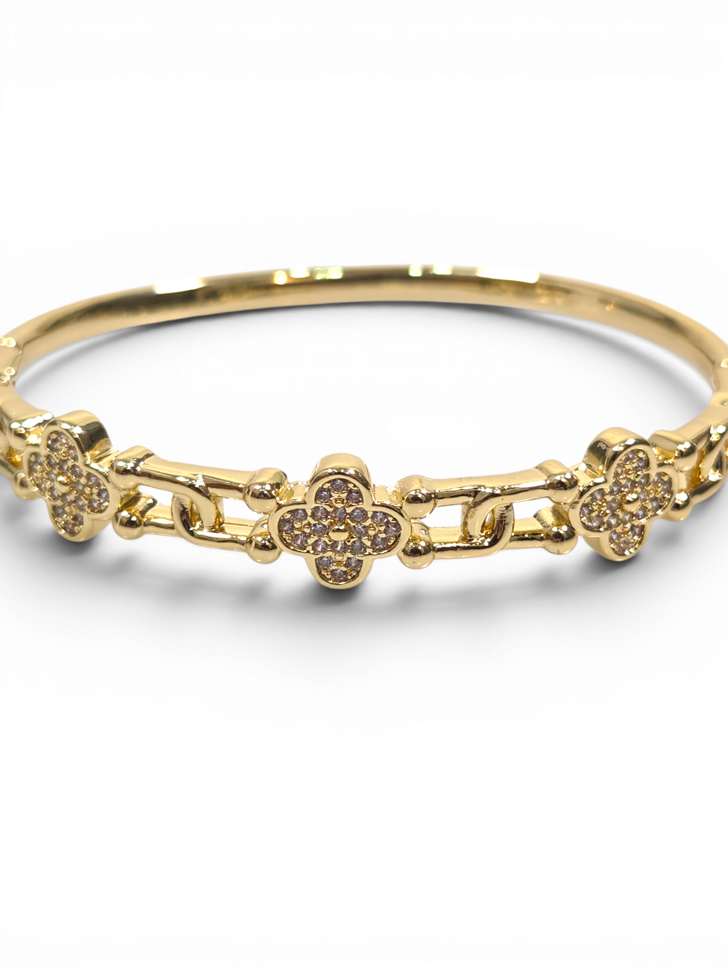 Pulseira Cristal Zirconia Dourada 2002