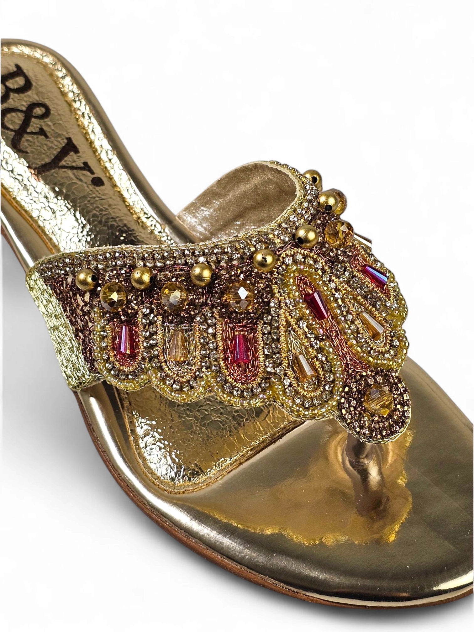 Chinelo 9622 Dourado Salto Bloco