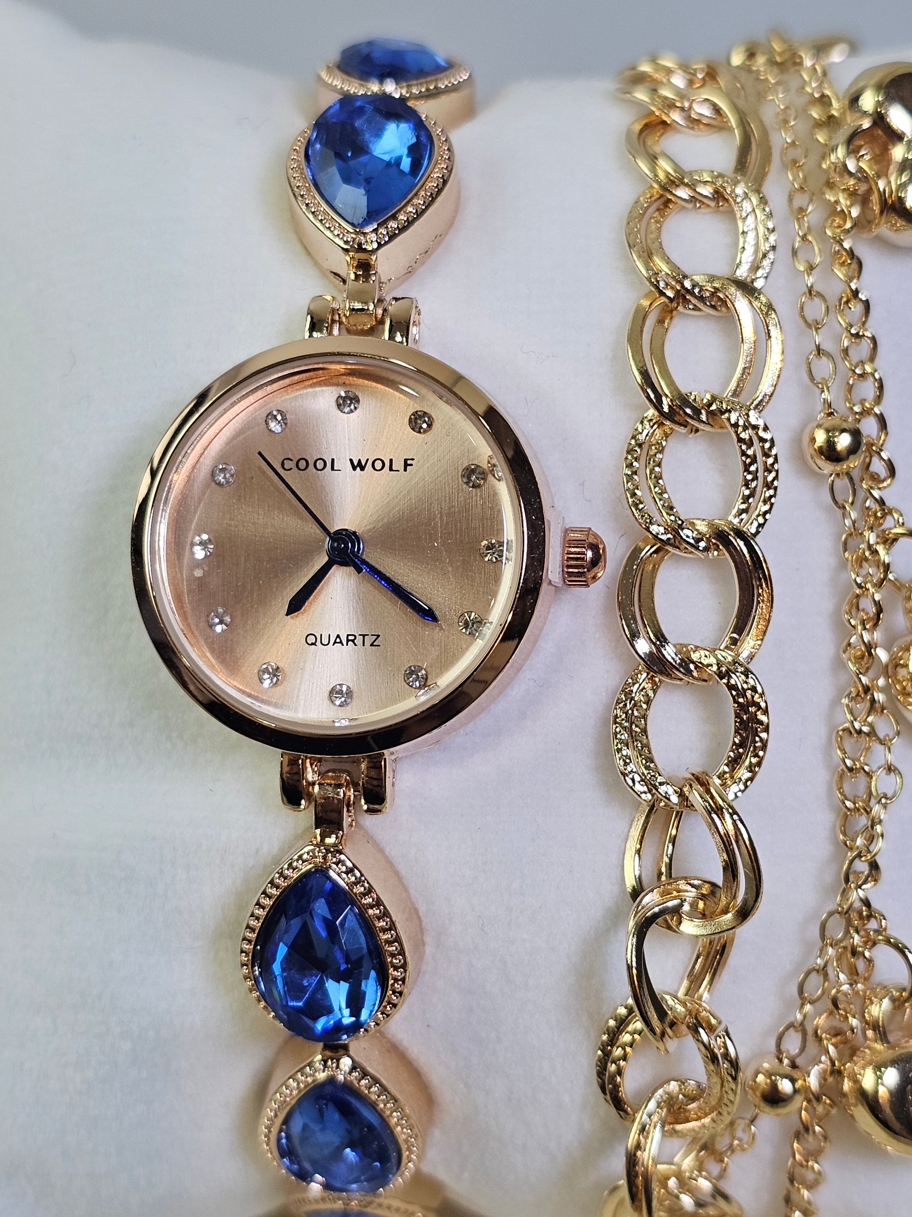 Relógio Prova d’Água com Pulseira Folheada 034