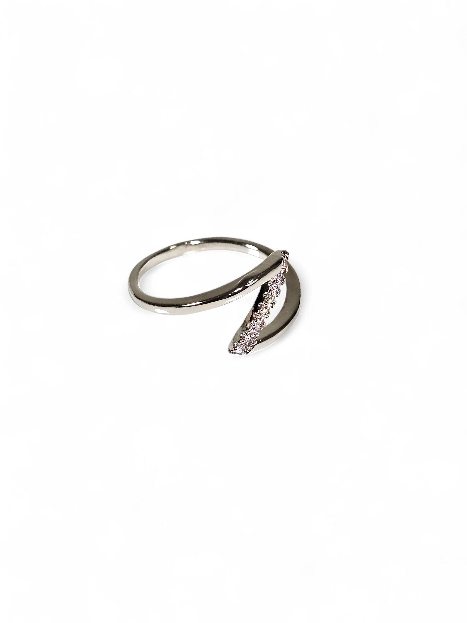 Anel Cristal Zirconia Prata 008