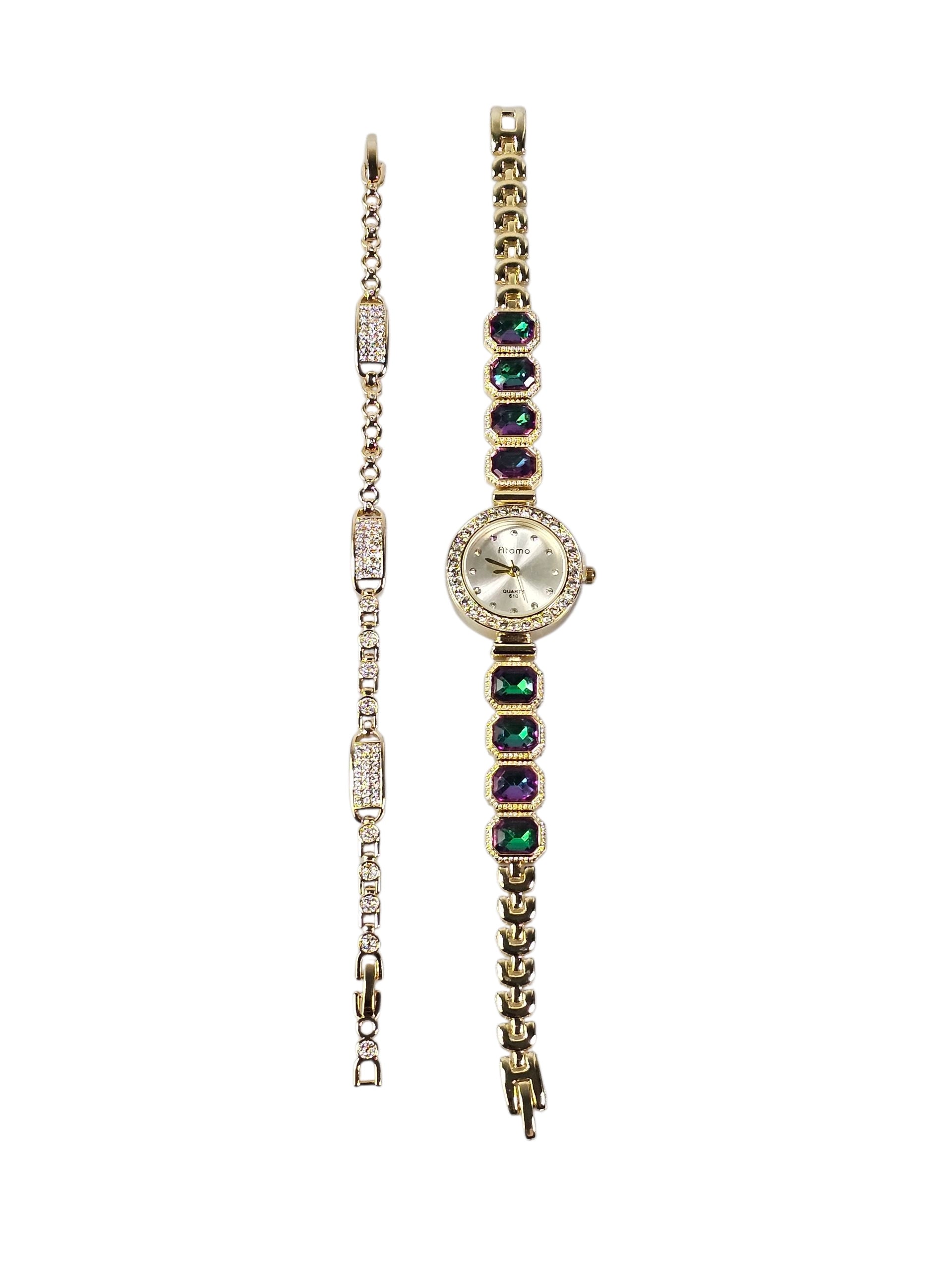 Relógio Prova d’Água com Pulseira Folheada Ouro 052