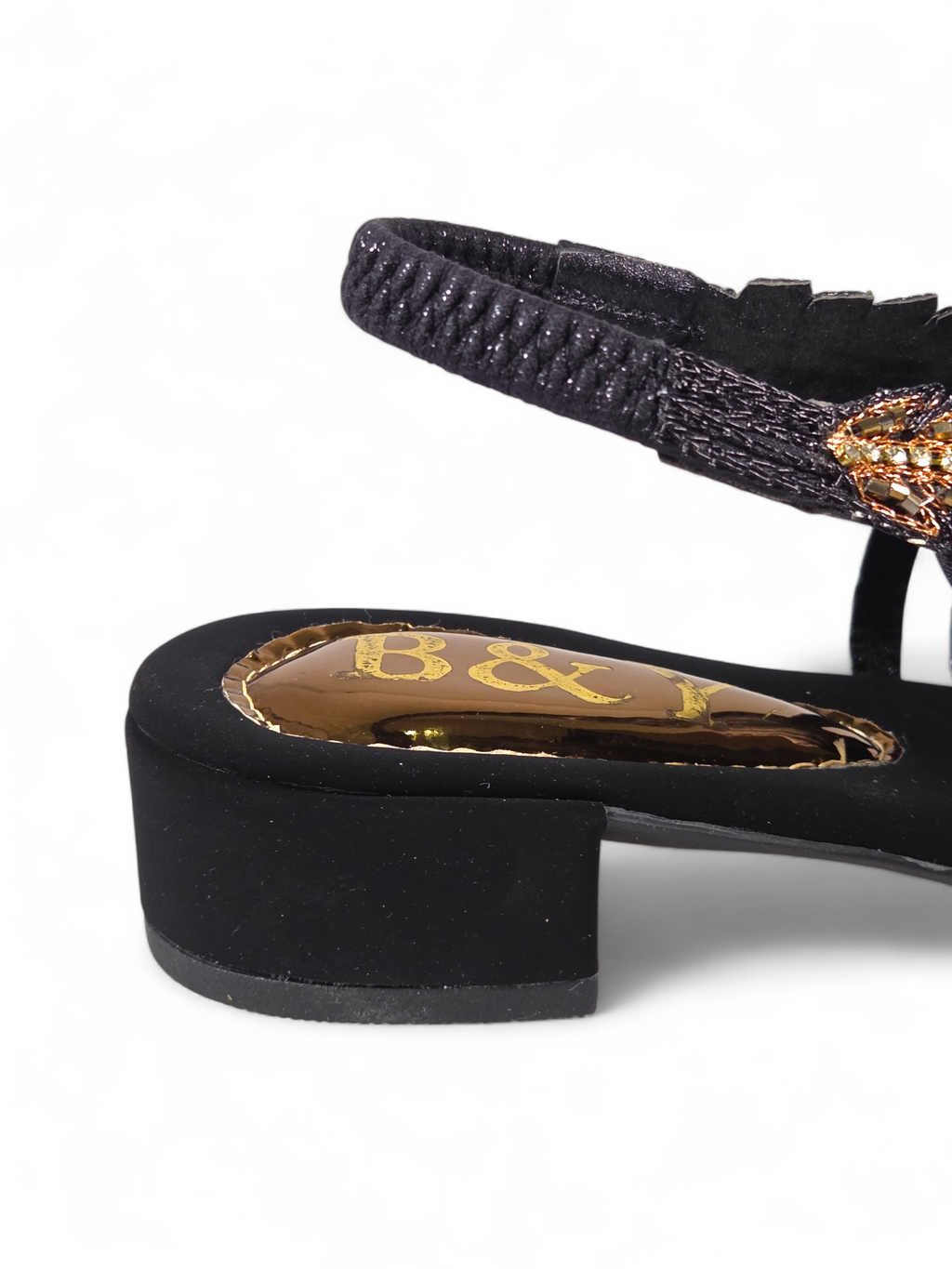 Sandália 9746 Preto Veludo Sem Salto