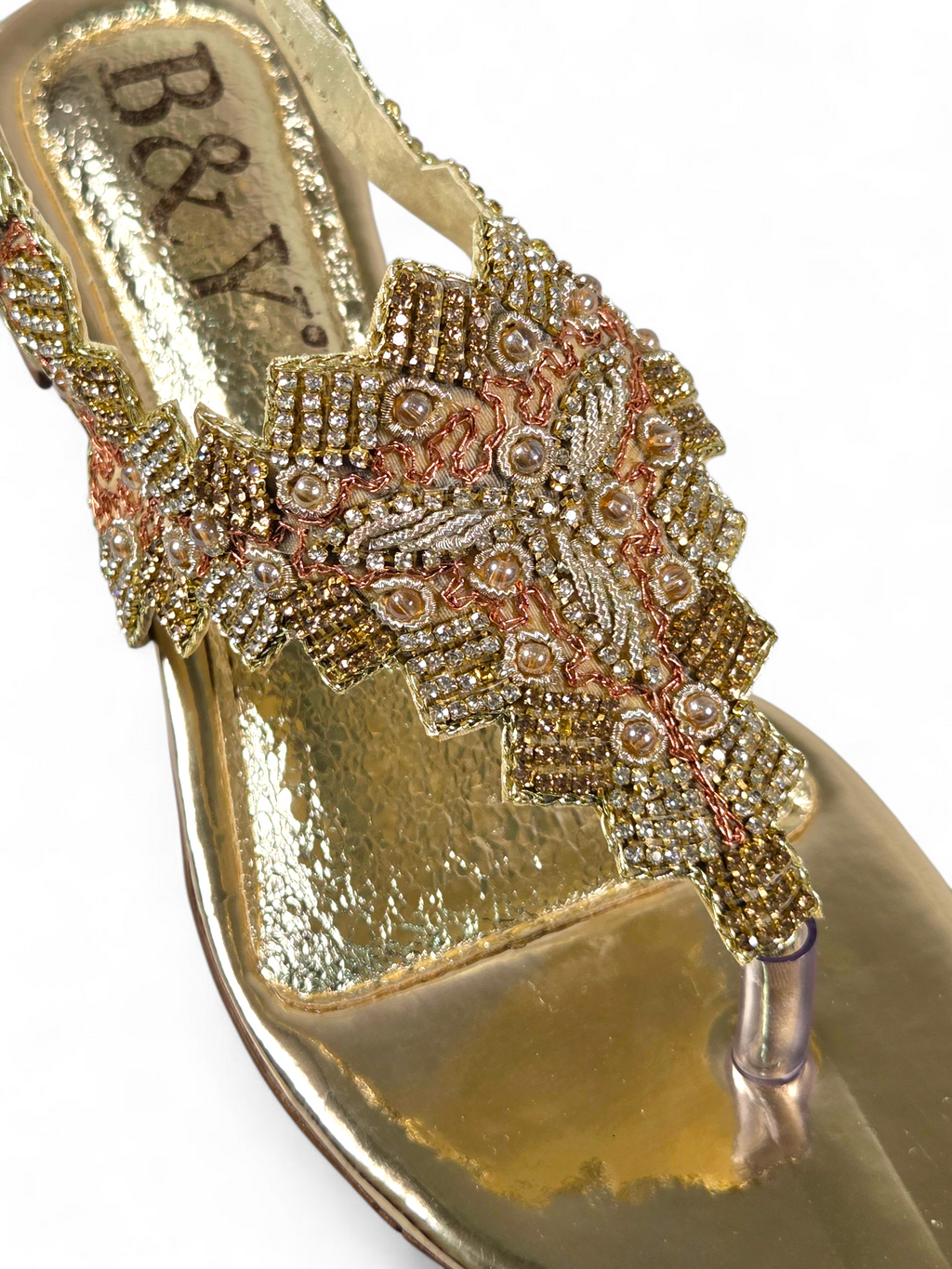 Sandália 9388 Dourado Com Salto Bloco 3cm