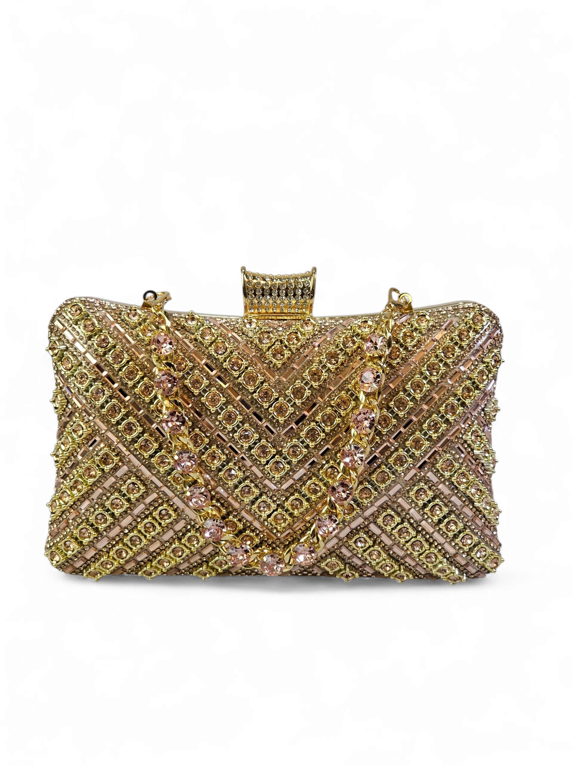 Bolsa Clutch Cristal Champagne 1008
