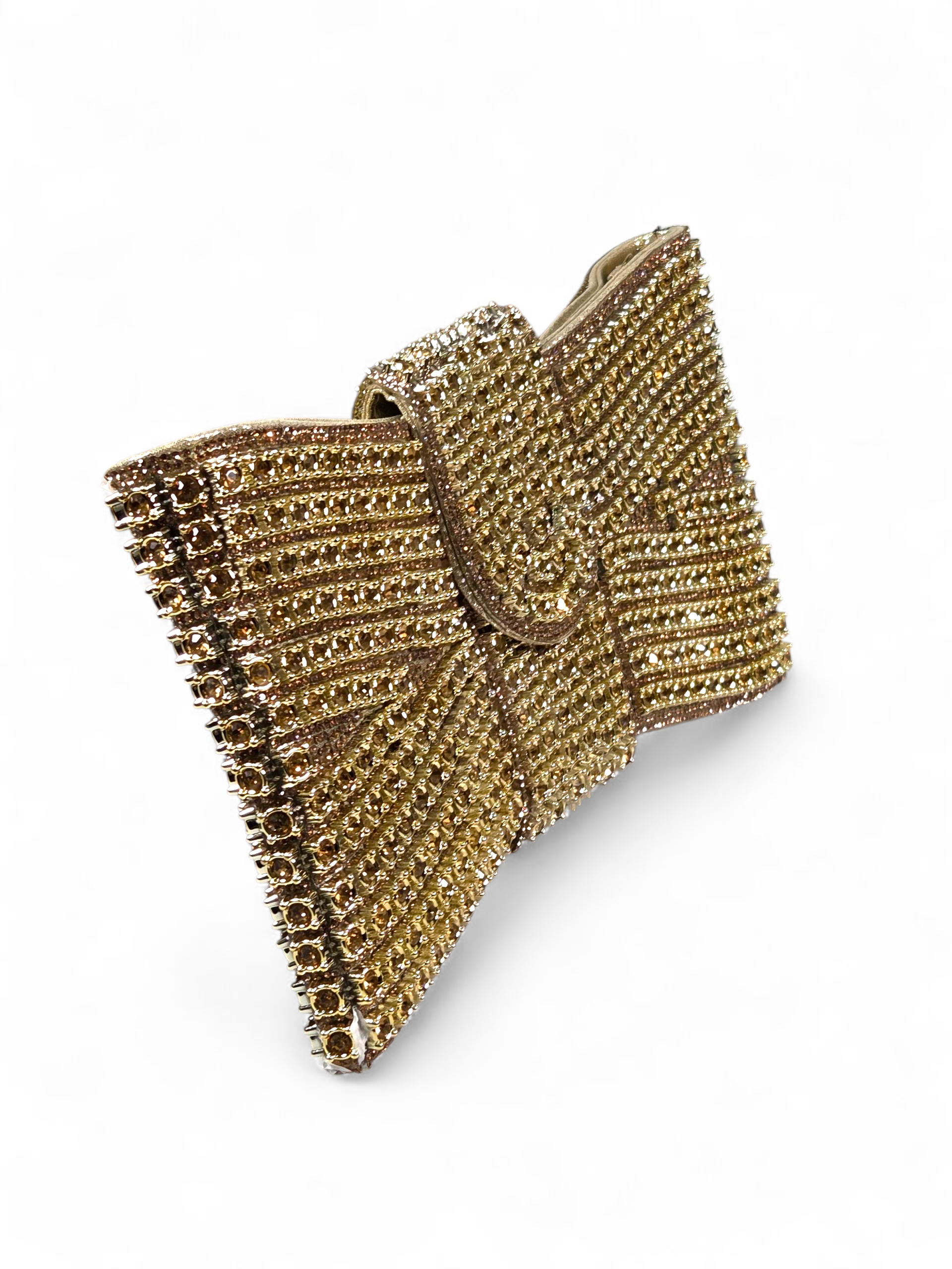 Carteira Luxo Cristal Dourada 1039