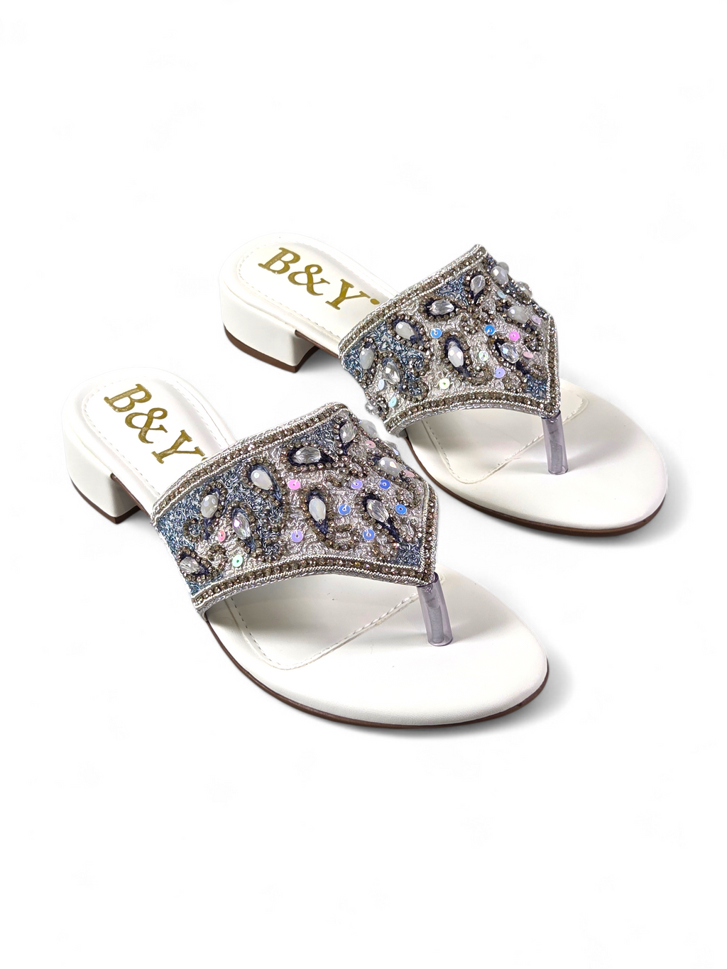 Chinelo 9441 Branco Salto Bloco