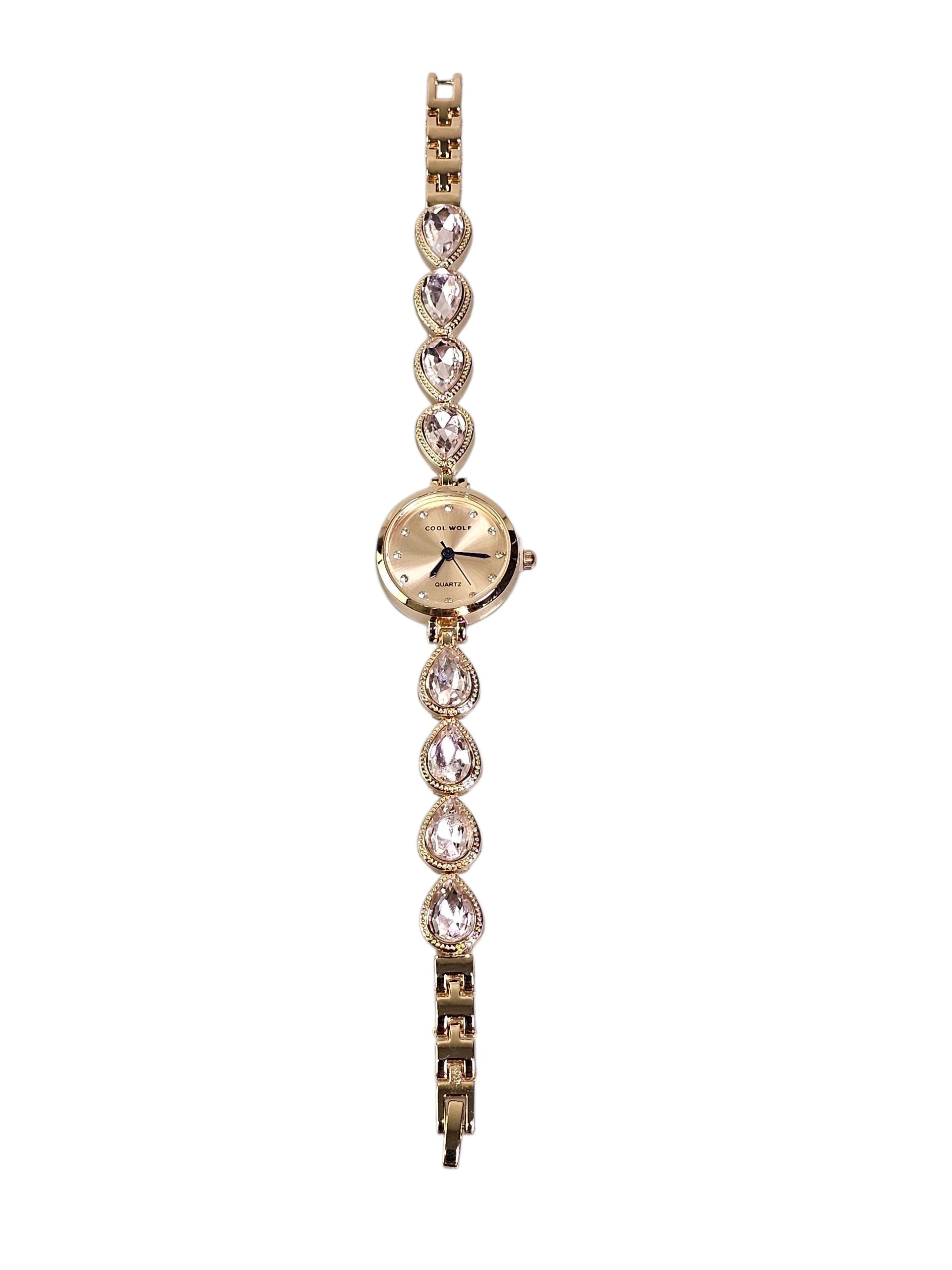 Relógio Prova d’Água com Pulseira Folheada 041
