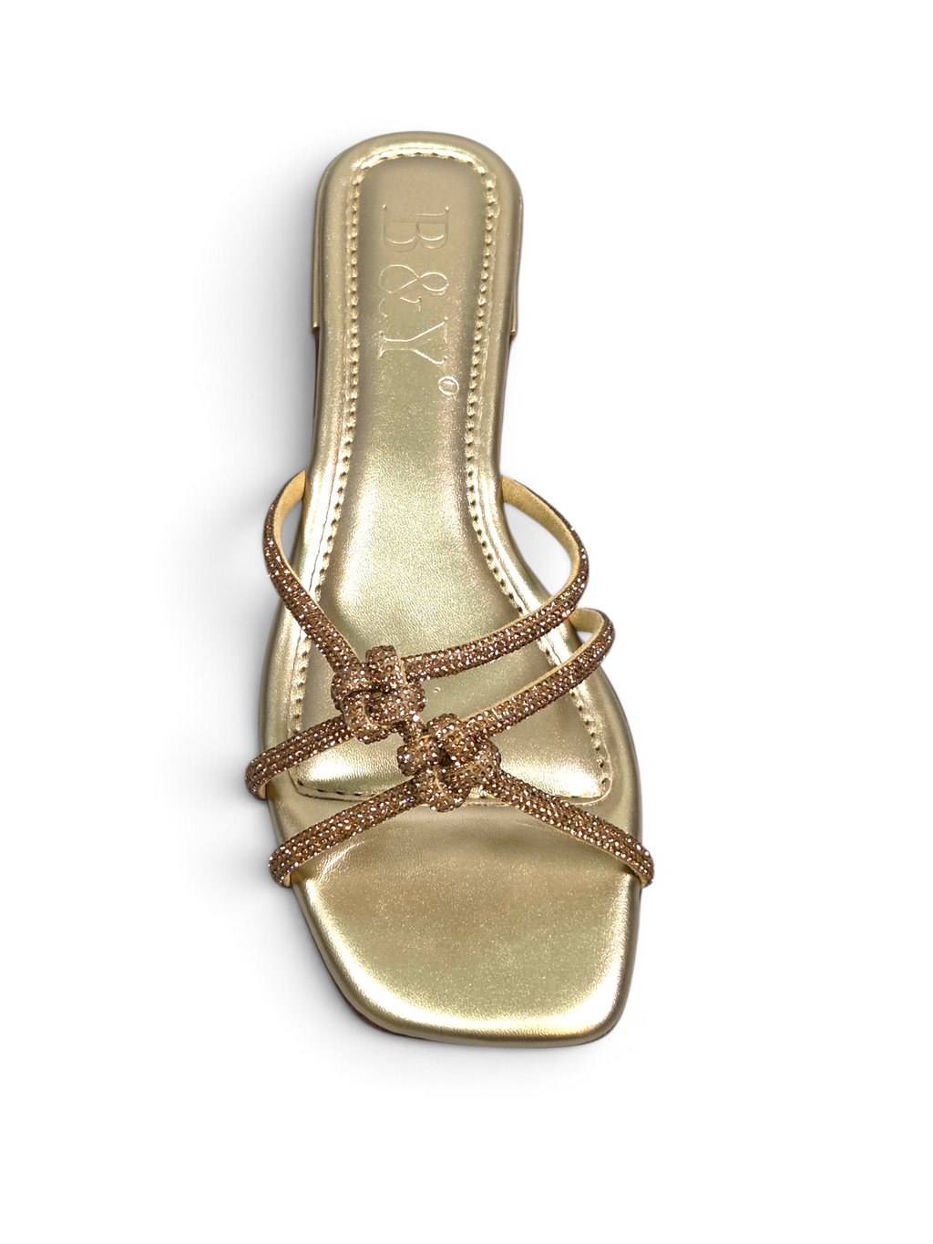 Chinelo 9865 Dourado Salto Baixo 2 cm