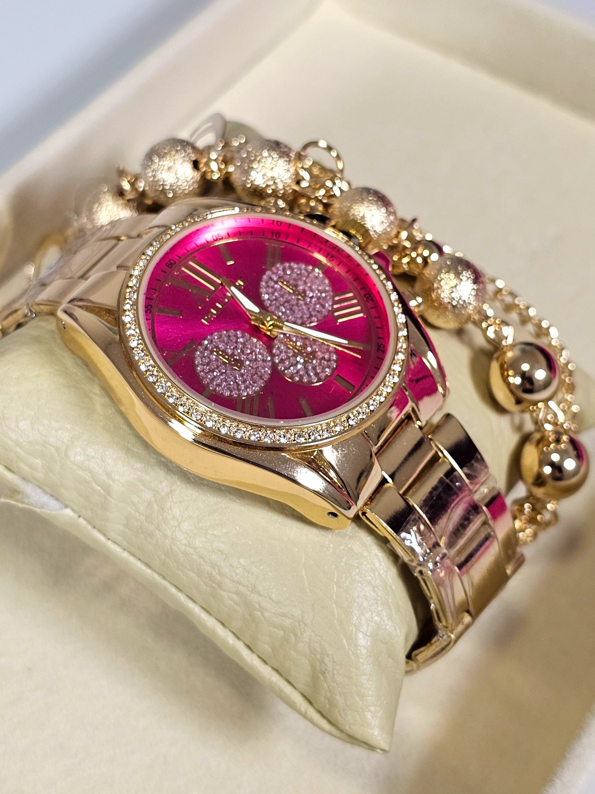 Relógio Prova d’Água com Pulseira Folheada 002