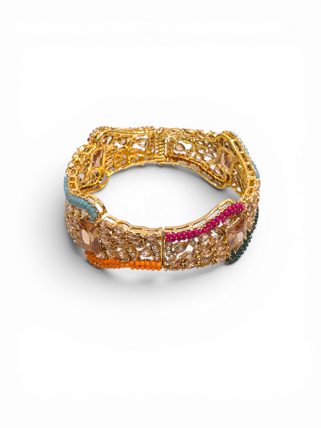 Bracelete Folheado Semi Joia Dourado #2027
