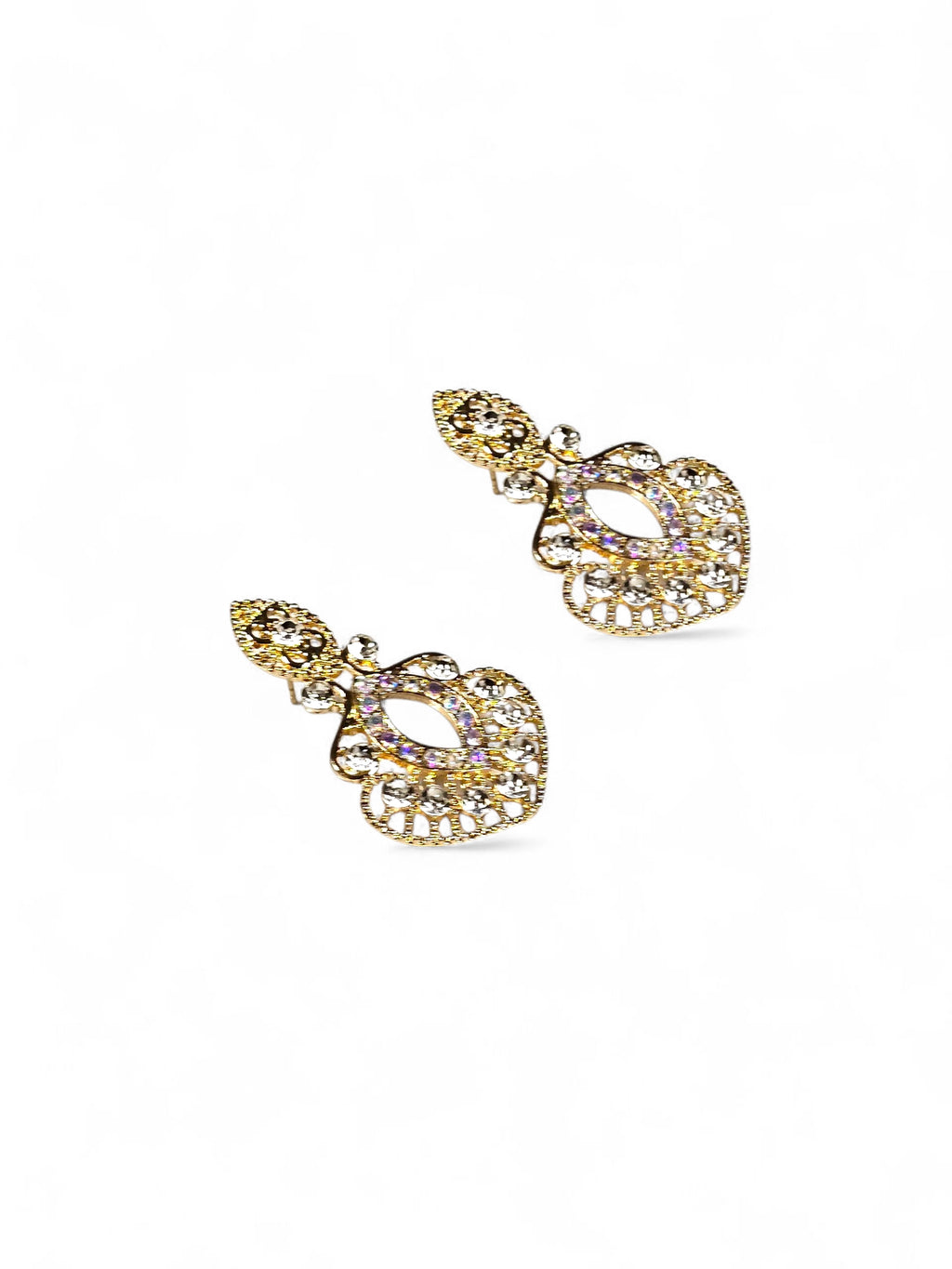 Brinco Cristal Dourado 084