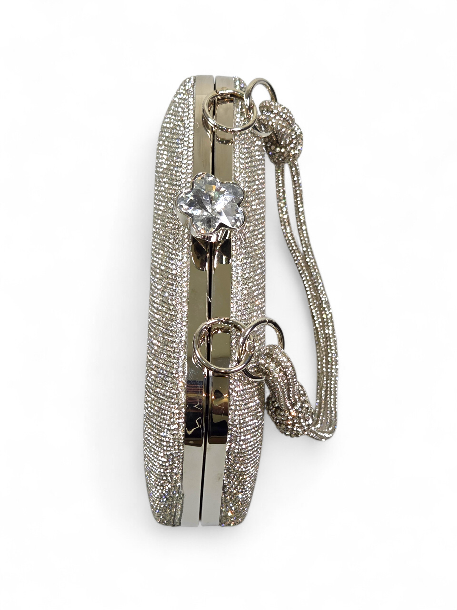 Bolsa Clutch Cristal Prata 1052