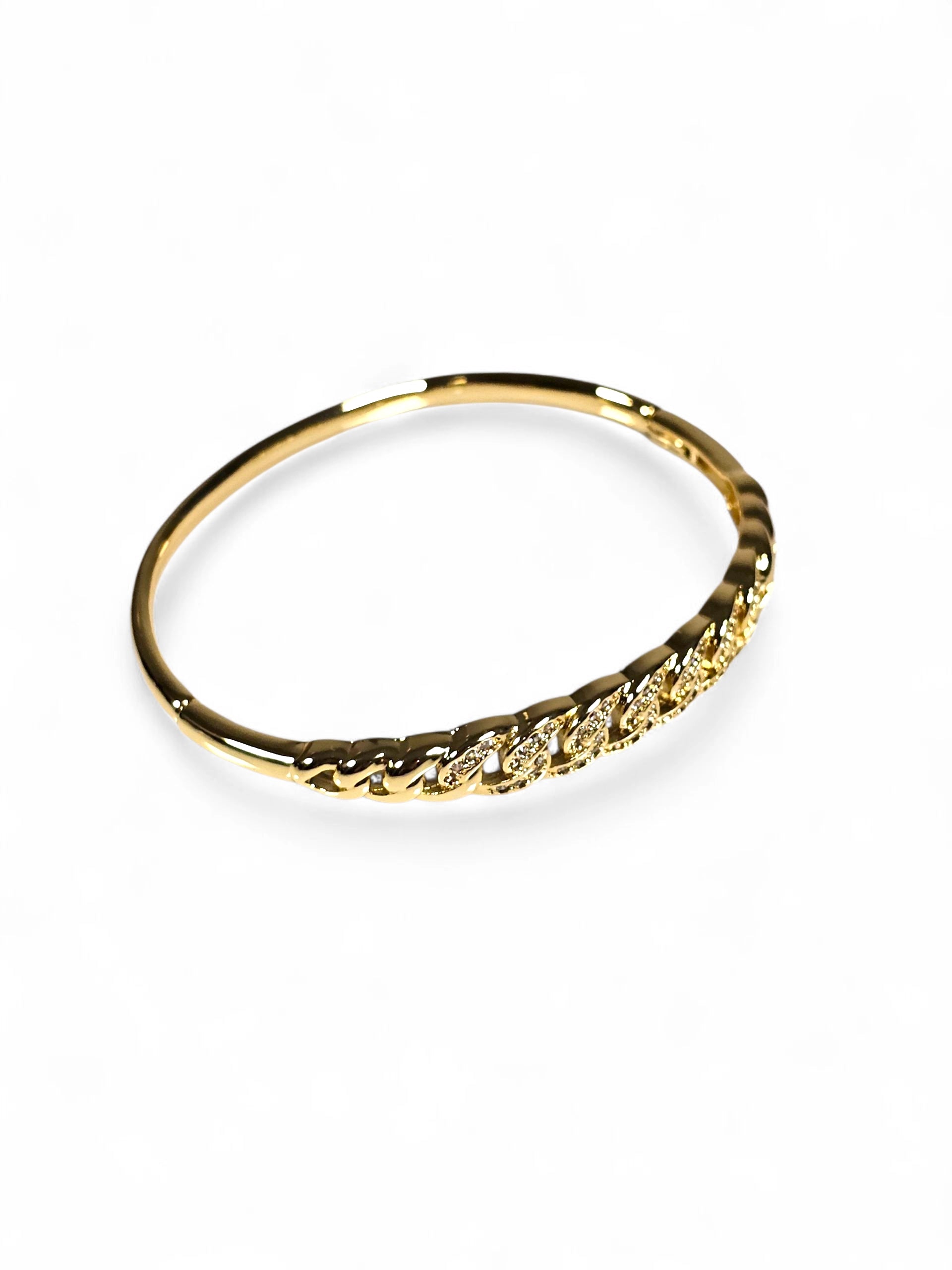 Pulseira Cristal Zirconia Dourada 016