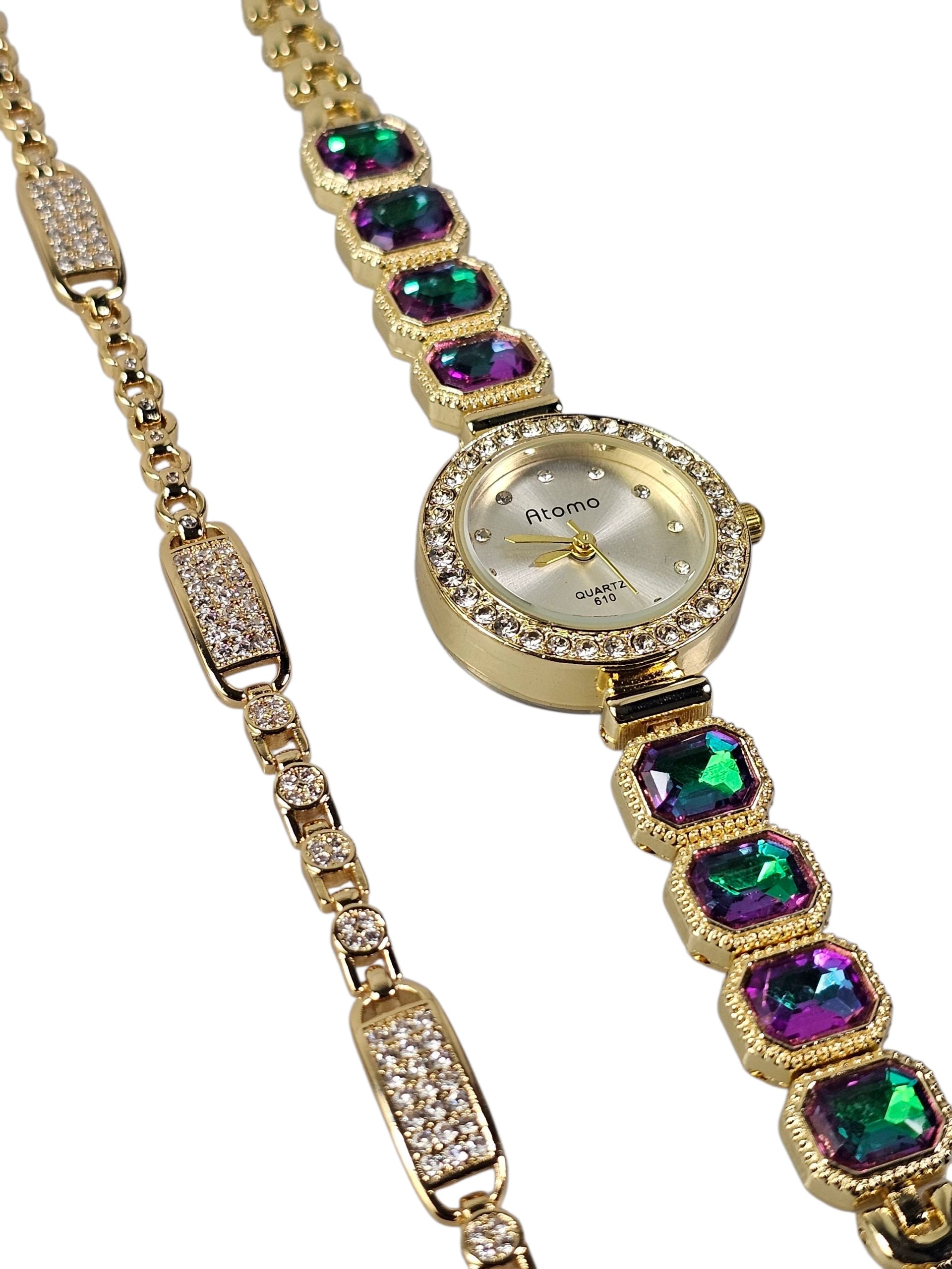 Relógio Prova d’Água com Pulseira Folheada Ouro 052