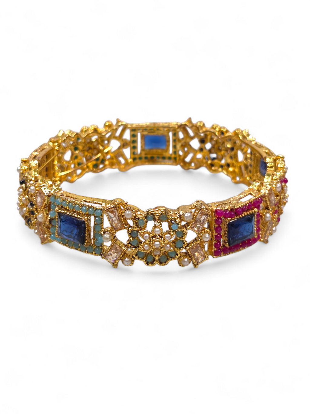 Bracelete Folheado Semi Joia Dourada #1050