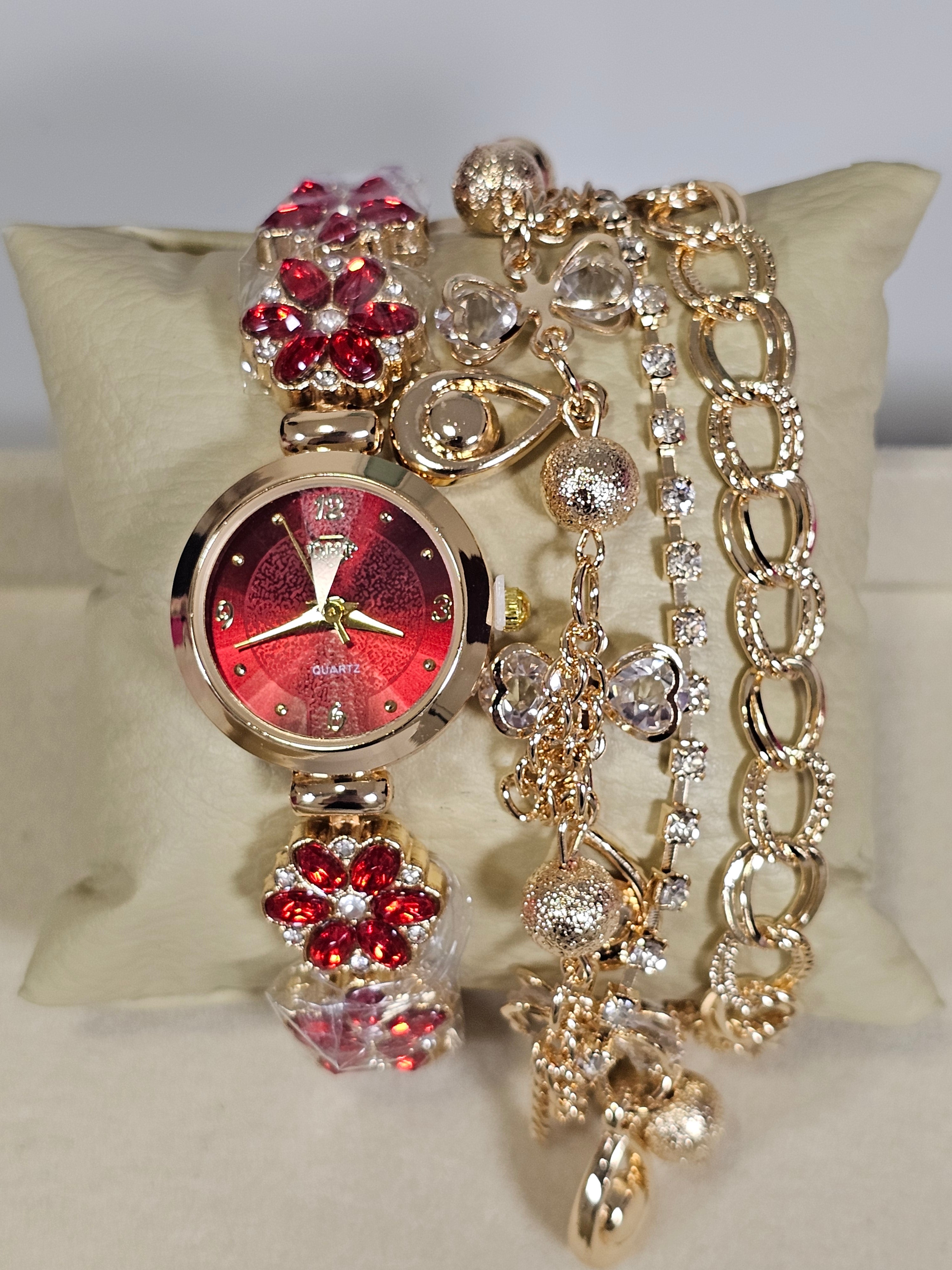 Relógio Prova d’Água com Pulseira Folheada 009