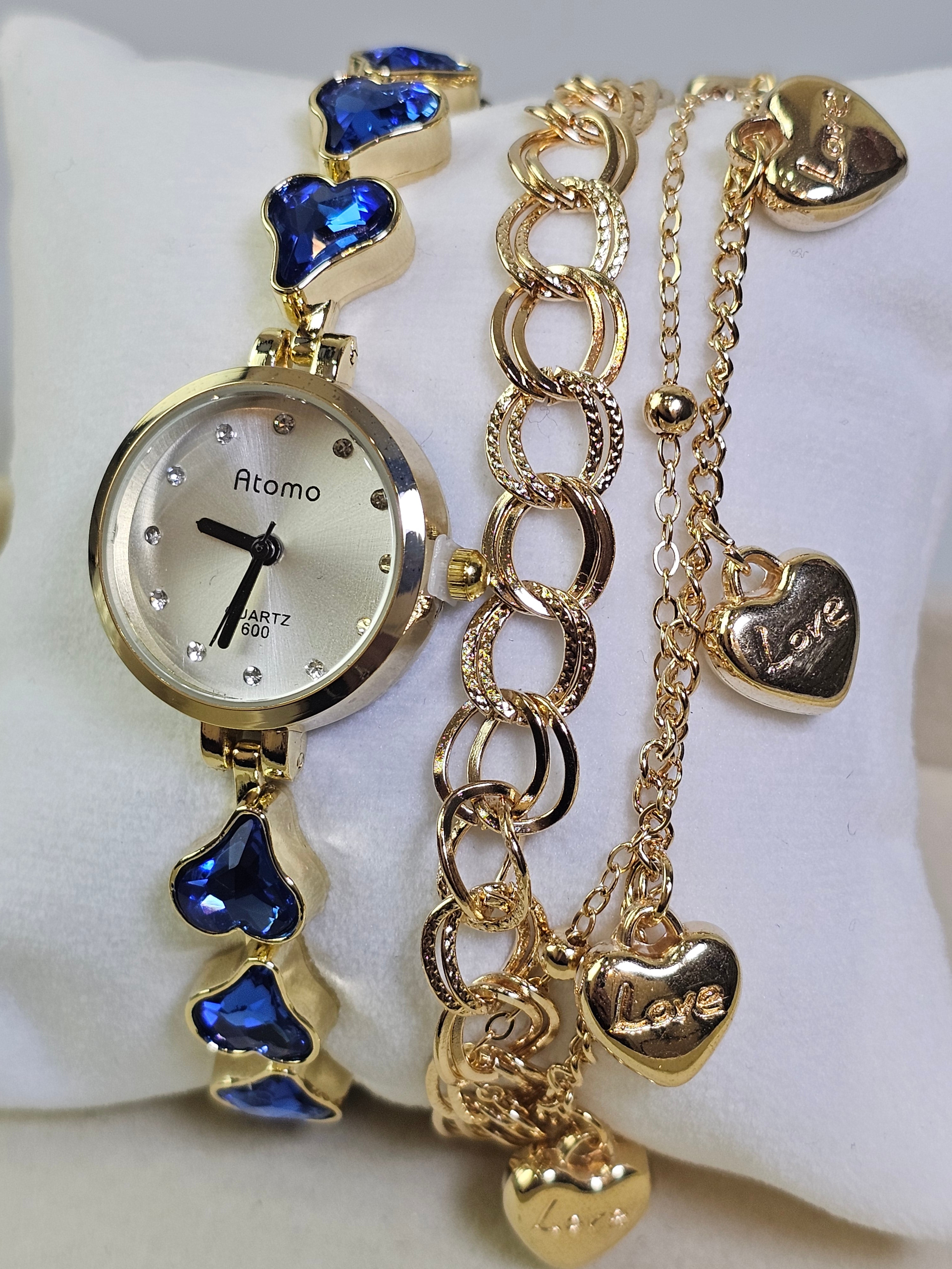 Relógio Prova d’Água com Pulseira Folheada 032