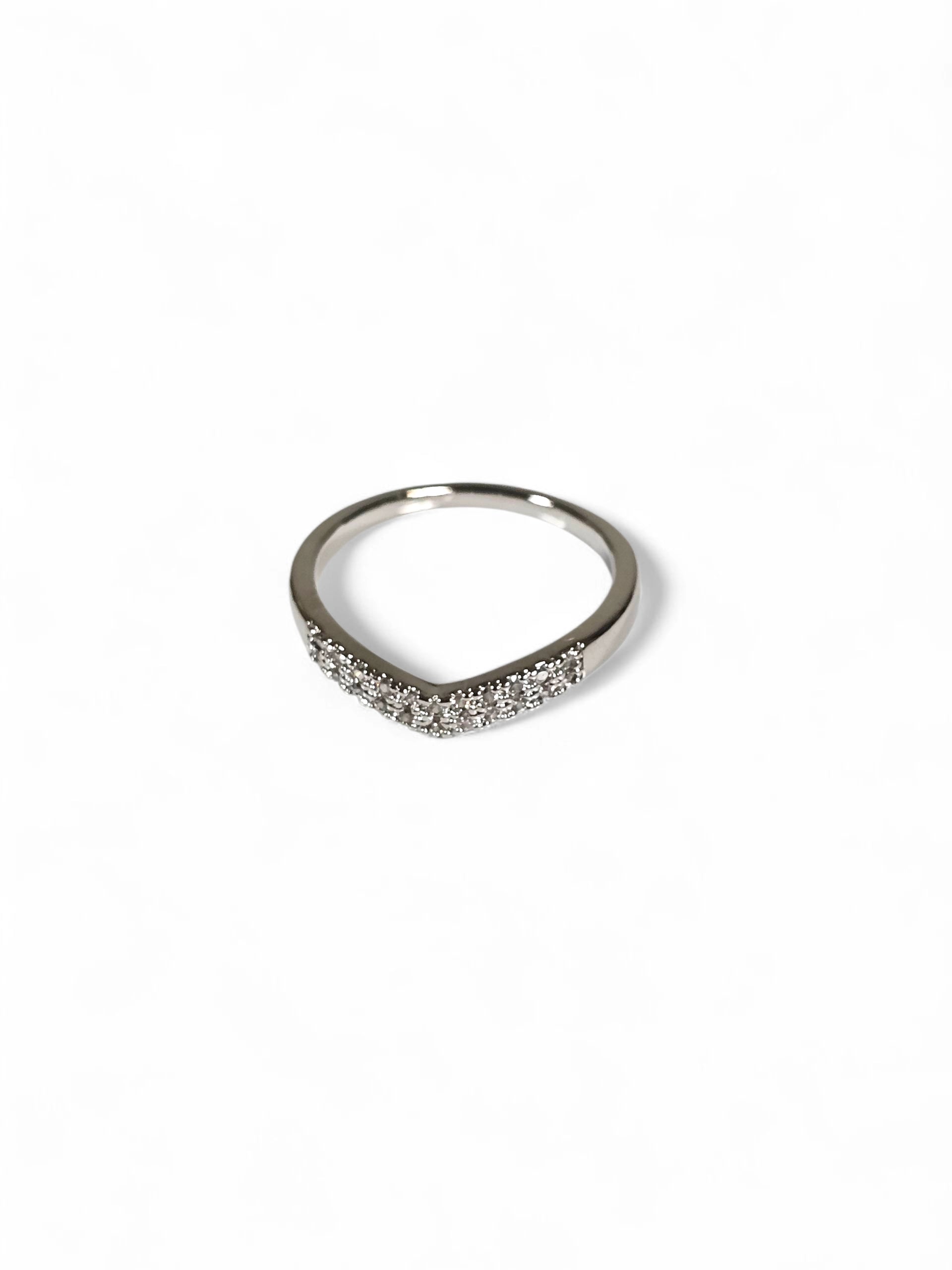 Anel Cristal Zirconia Prata 009