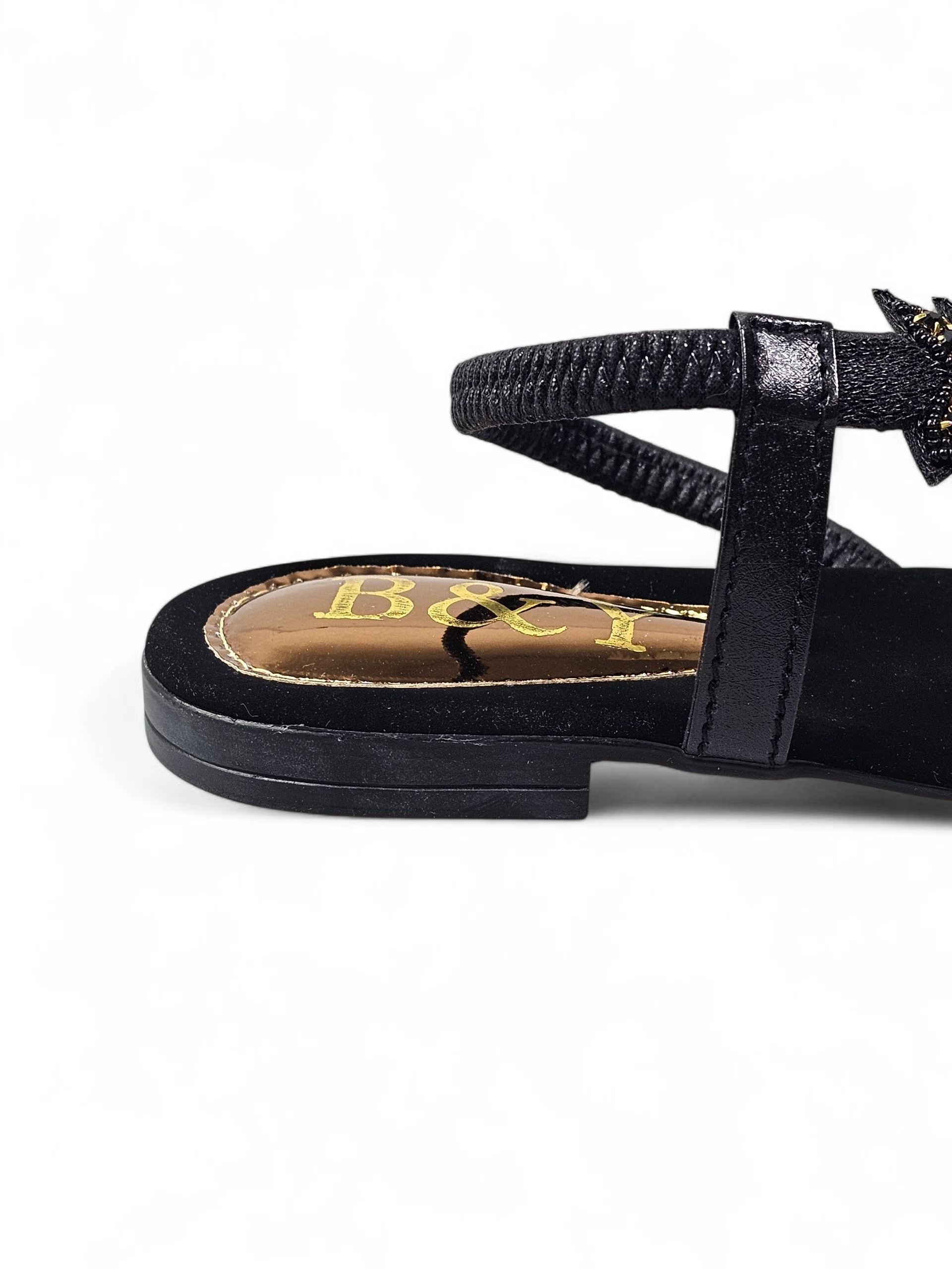 Sandália 1056 Preto Sem Salto